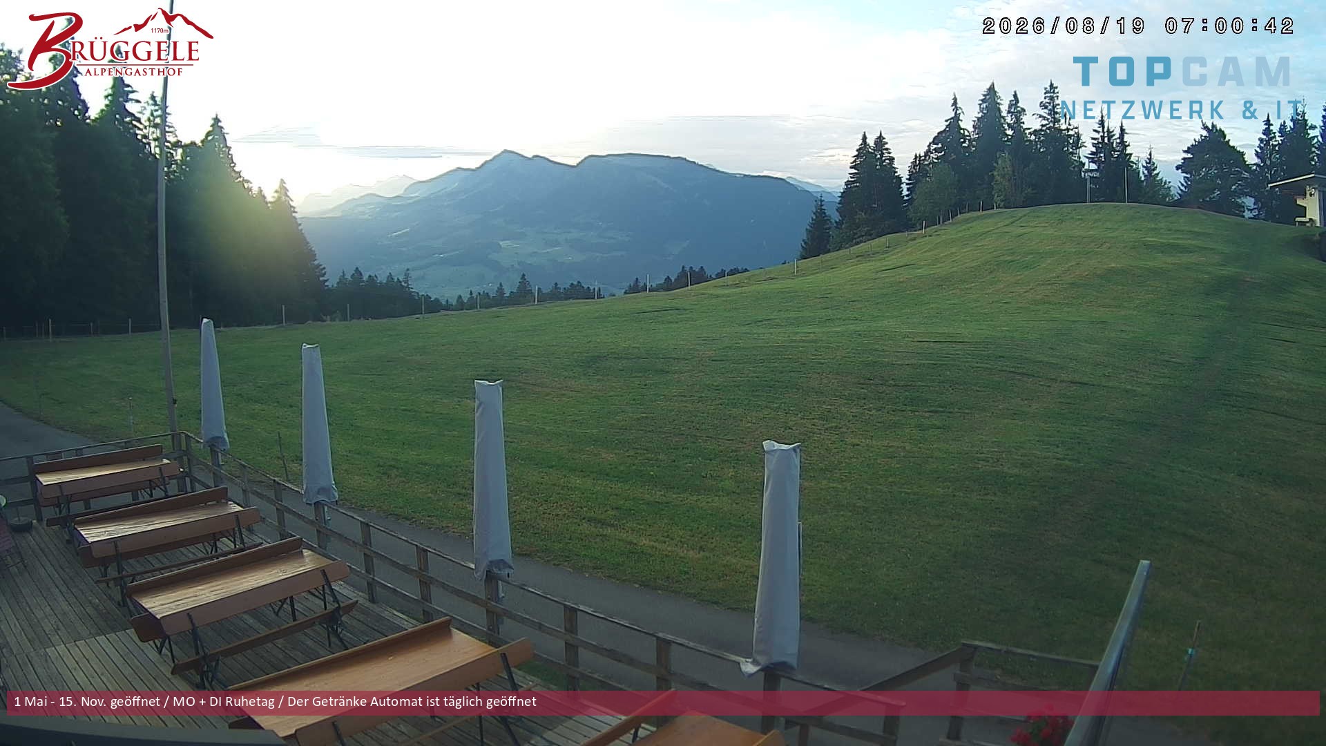 Archiv Foto Webcam Alberschwende, Alpengasthof Brüggele
