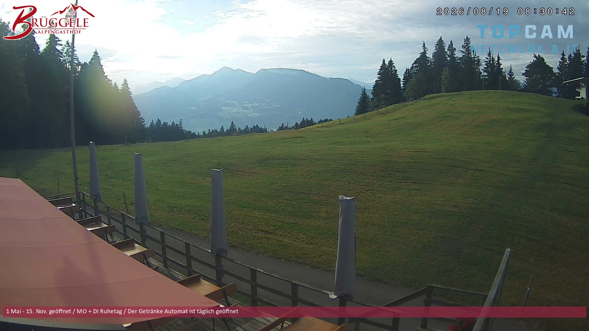 Archiv Foto Webcam Alberschwende, Alpengasthof Brüggele