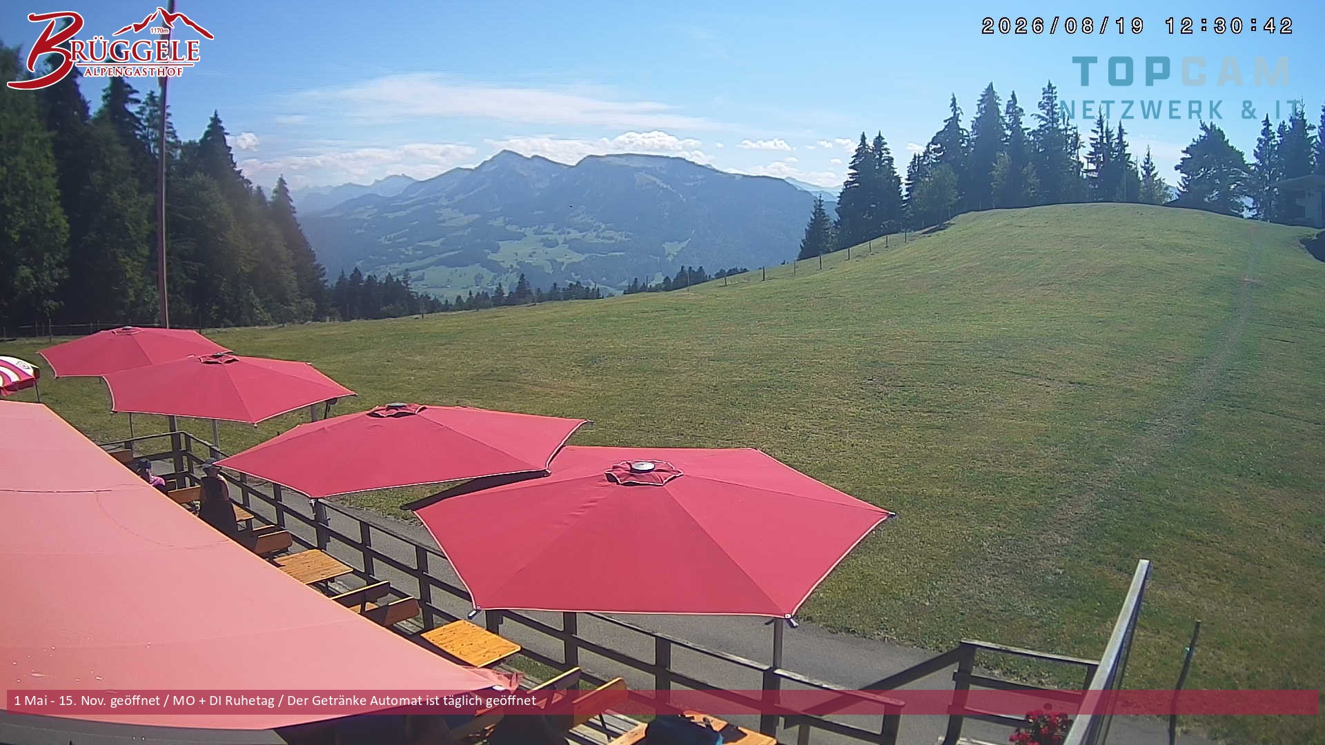 Archiv Foto Webcam Alberschwende, Alpengasthof Brüggele