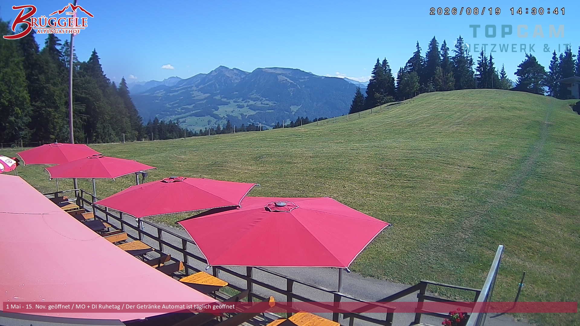 Archiv Foto Webcam Alberschwende, Alpengasthof Brüggele