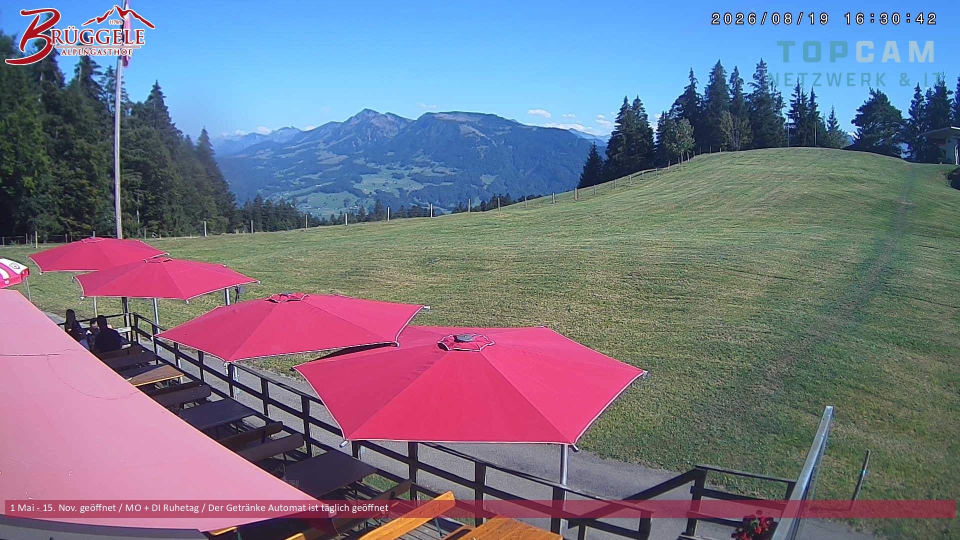 Archiv Foto Webcam Alberschwende, Alpengasthof Brüggele
