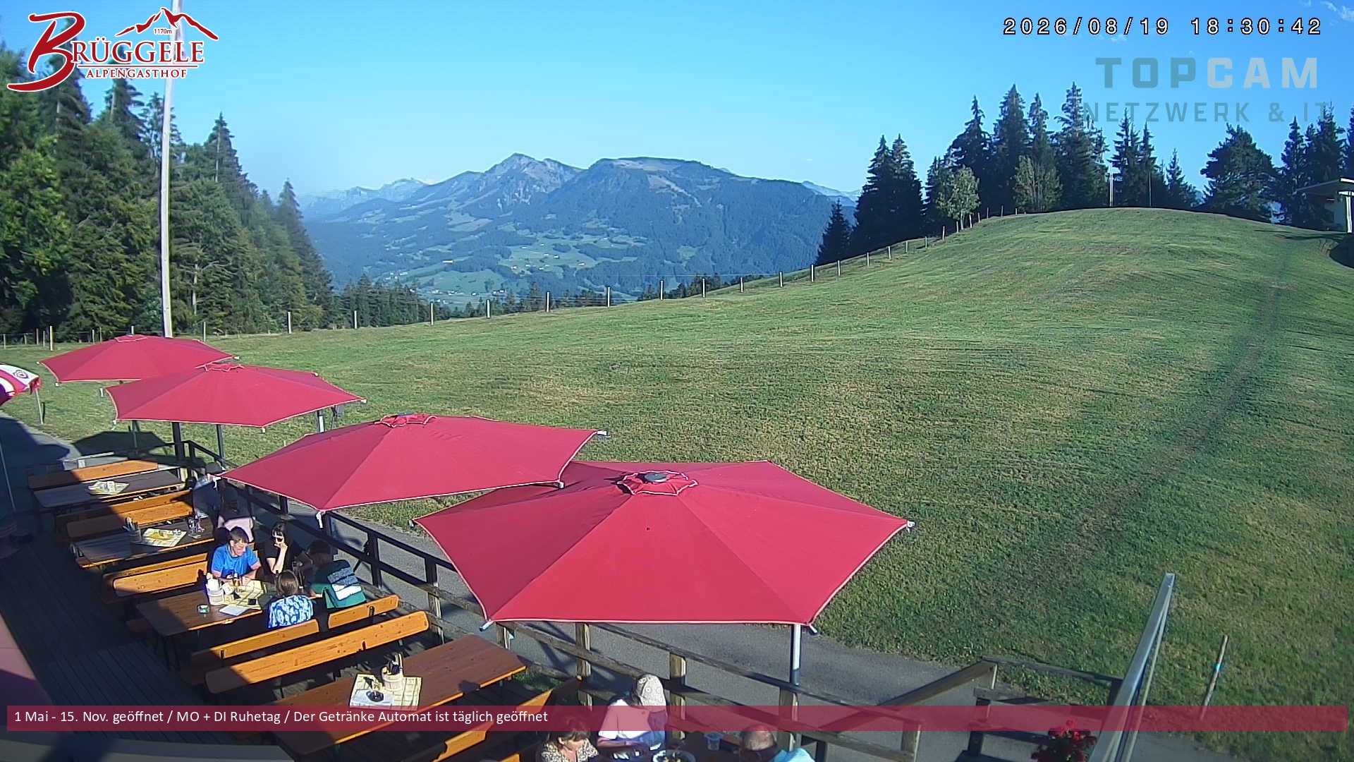 Archiv Foto Webcam Alberschwende, Alpengasthof Brüggele