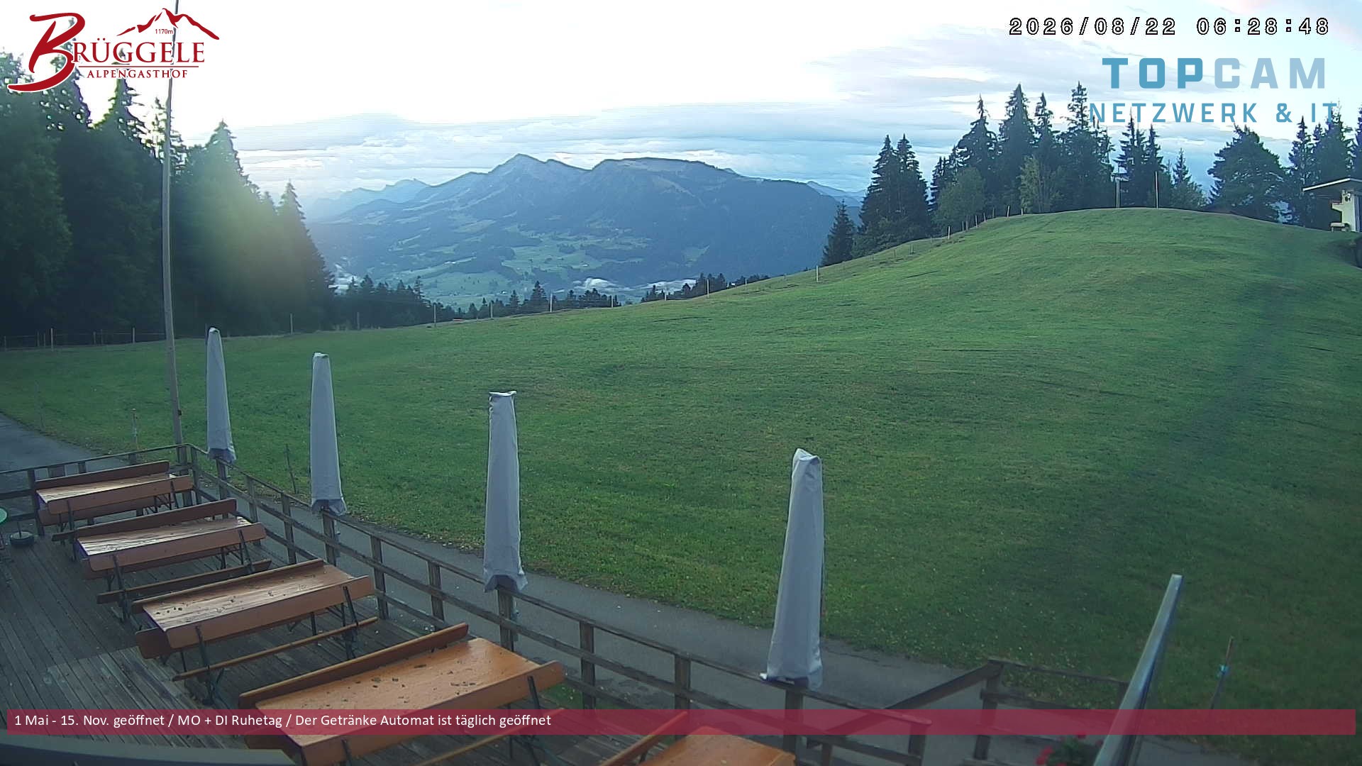 Archiv Foto Webcam Alberschwende, Alpengasthof Brüggele