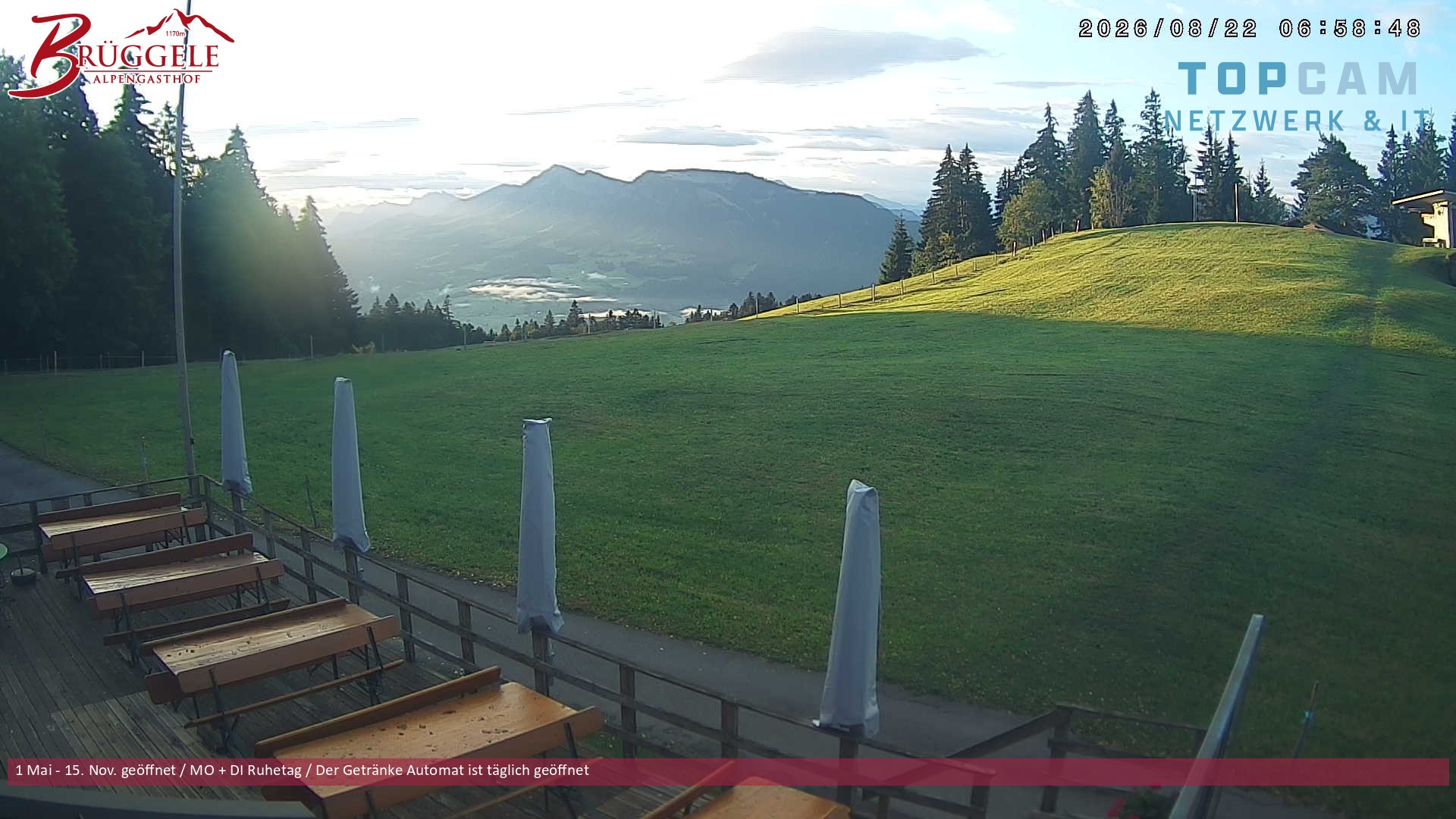 Archiv Foto Webcam Alberschwende, Alpengasthof Brüggele