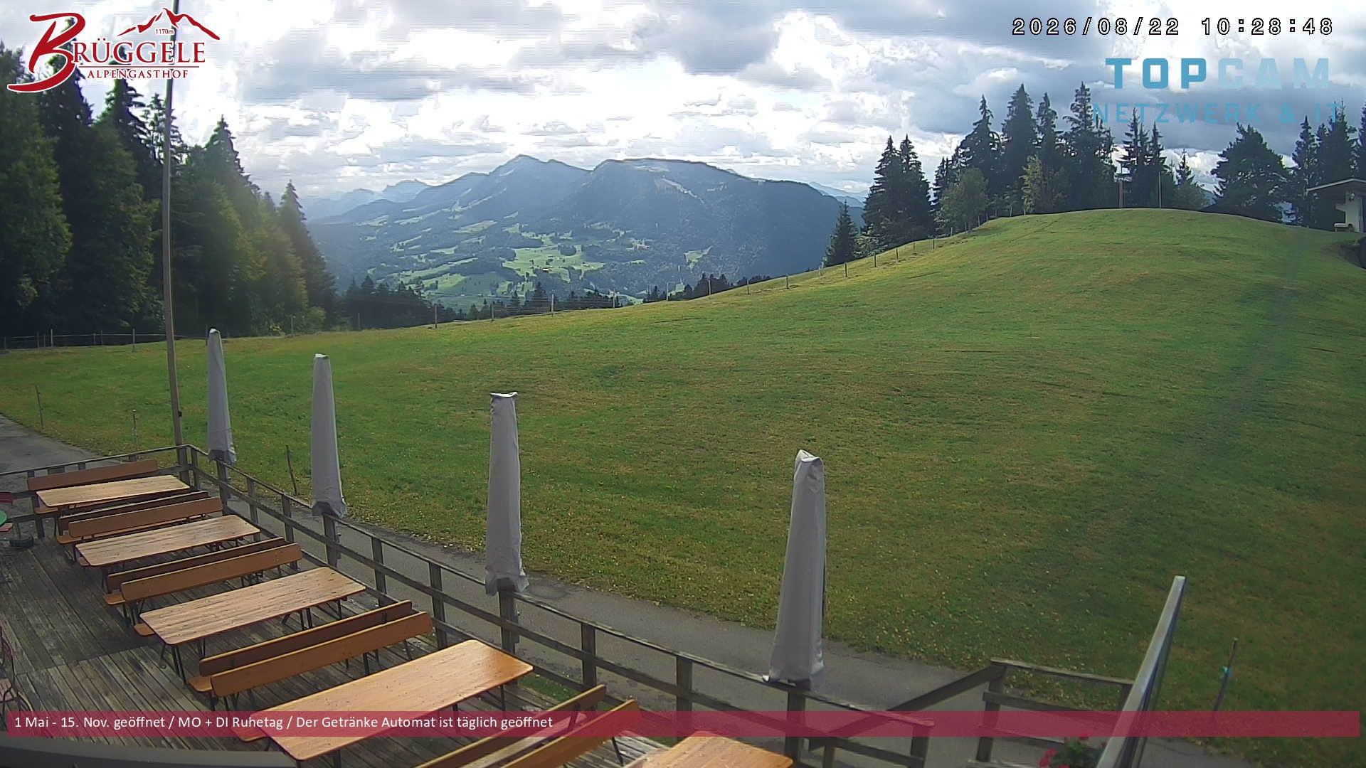 Archiv Foto Webcam Alberschwende, Alpengasthof Brüggele