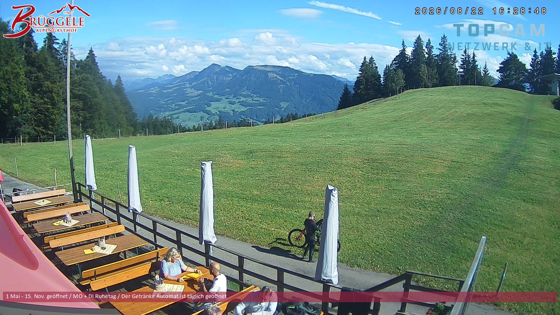 Archiv Foto Webcam Alberschwende, Alpengasthof Brüggele