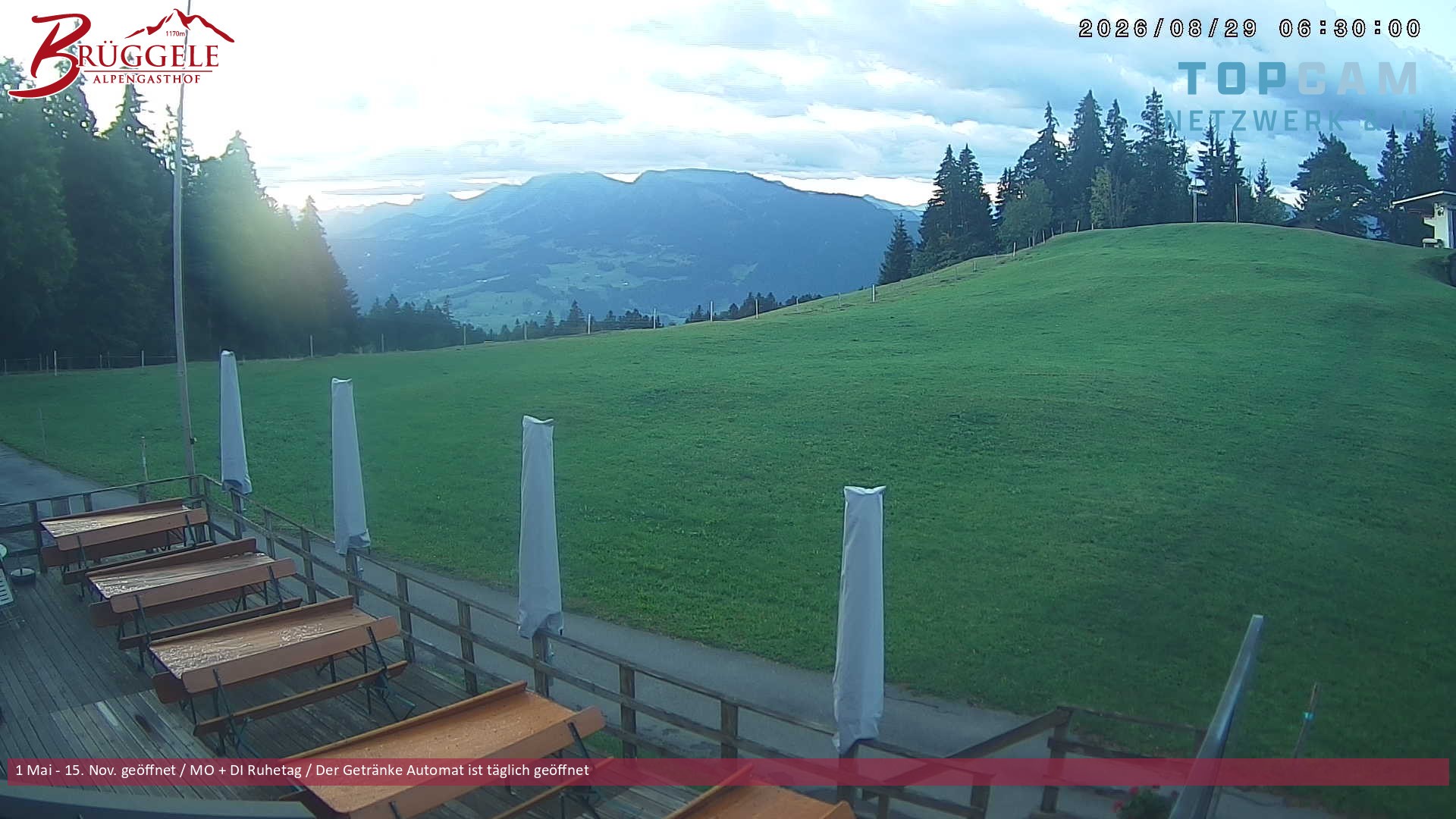 Archiv Foto Webcam Alberschwende, Alpengasthof Brüggele