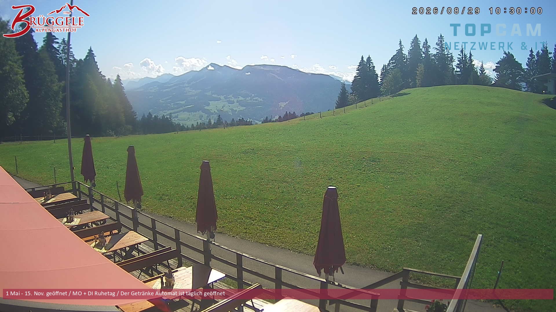 Archiv Foto Webcam Alberschwende, Alpengasthof Brüggele