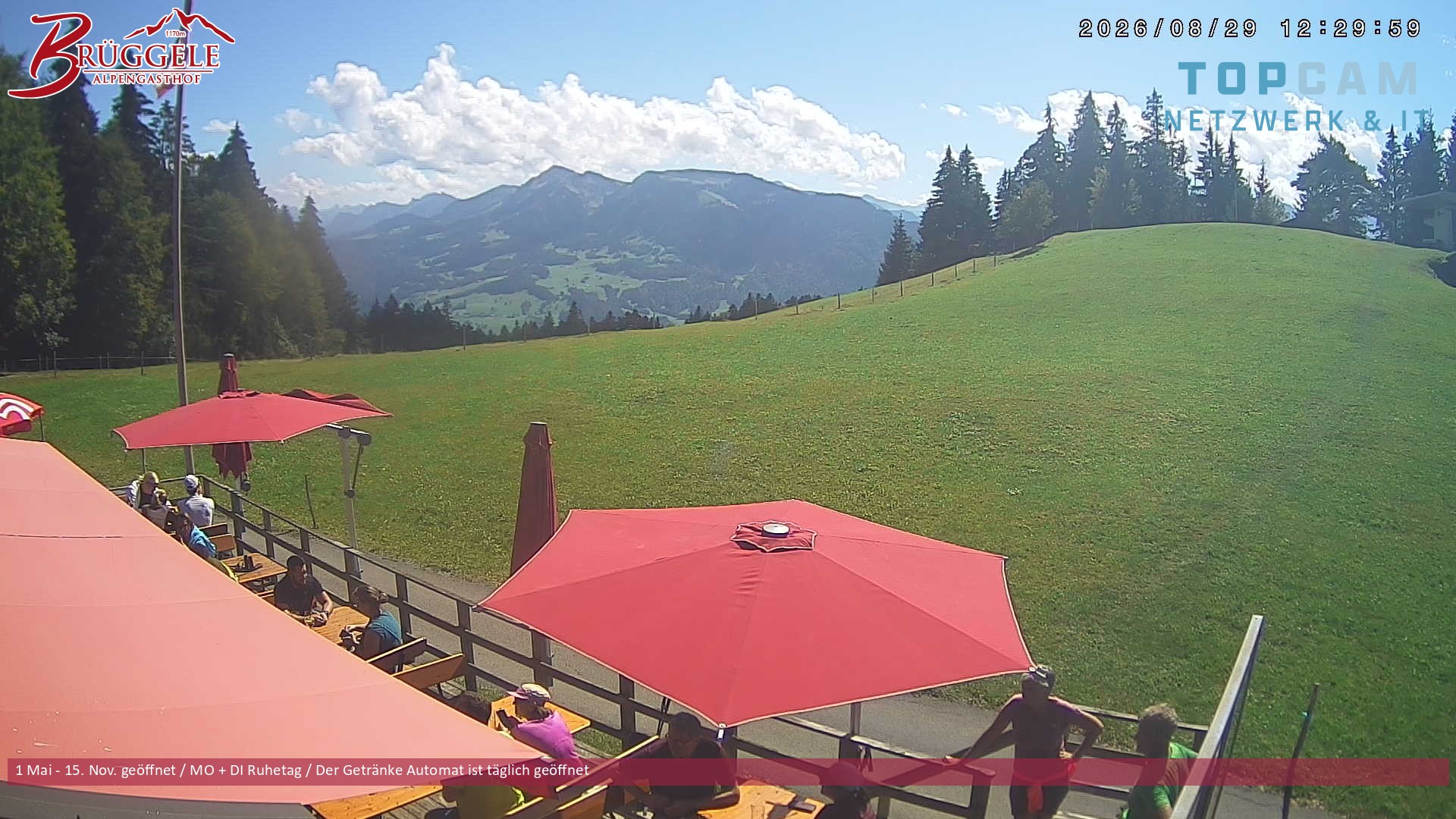 Archiv Foto Webcam Alberschwende, Alpengasthof Brüggele
