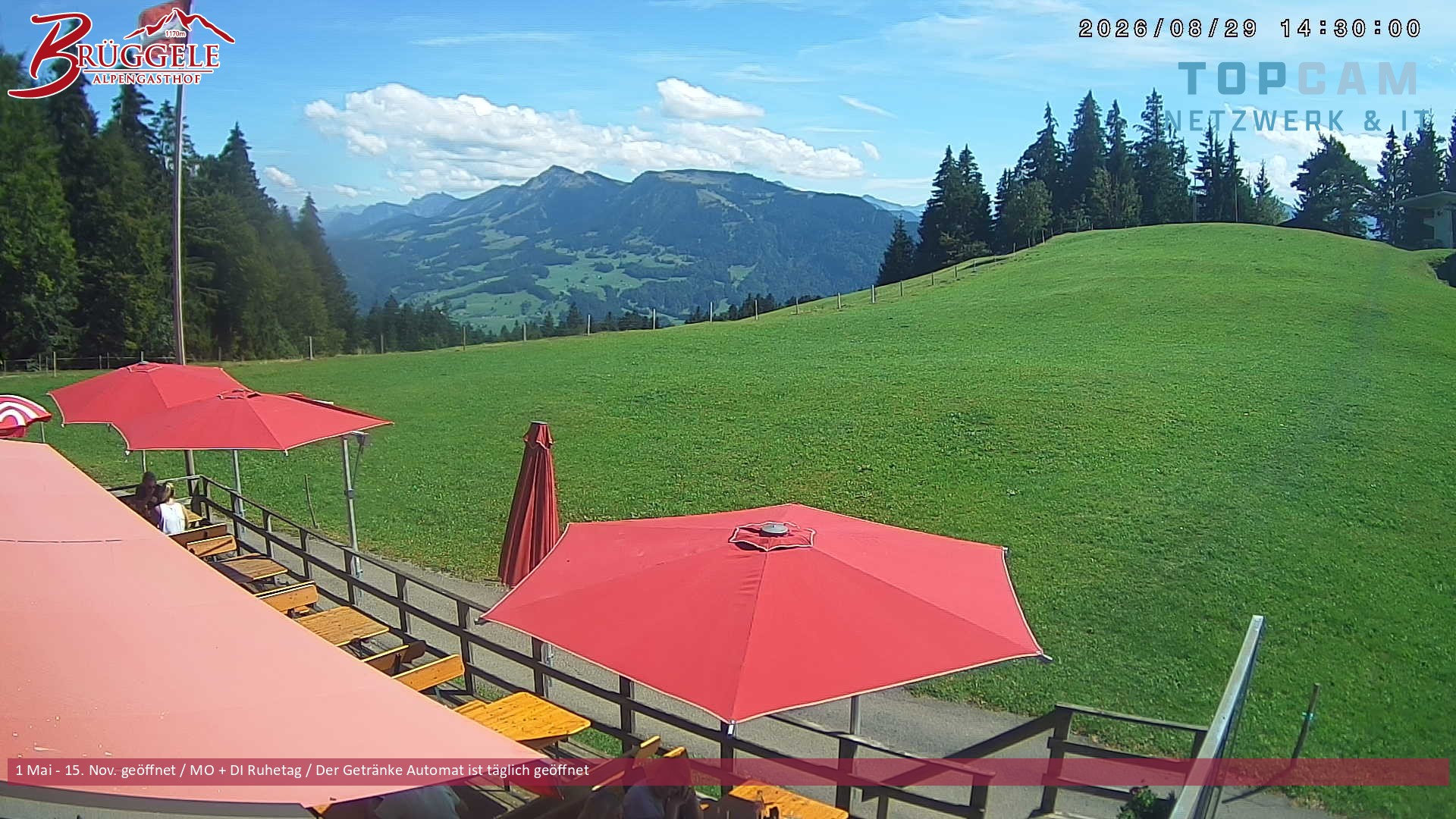 Archiv Foto Webcam Alberschwende, Alpengasthof Brüggele