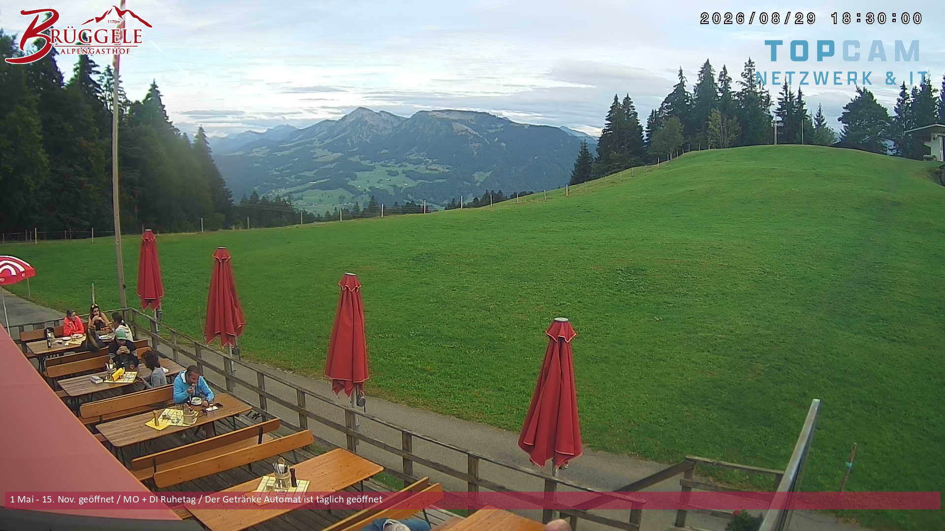 Archiv Foto Webcam Alberschwende, Alpengasthof Brüggele