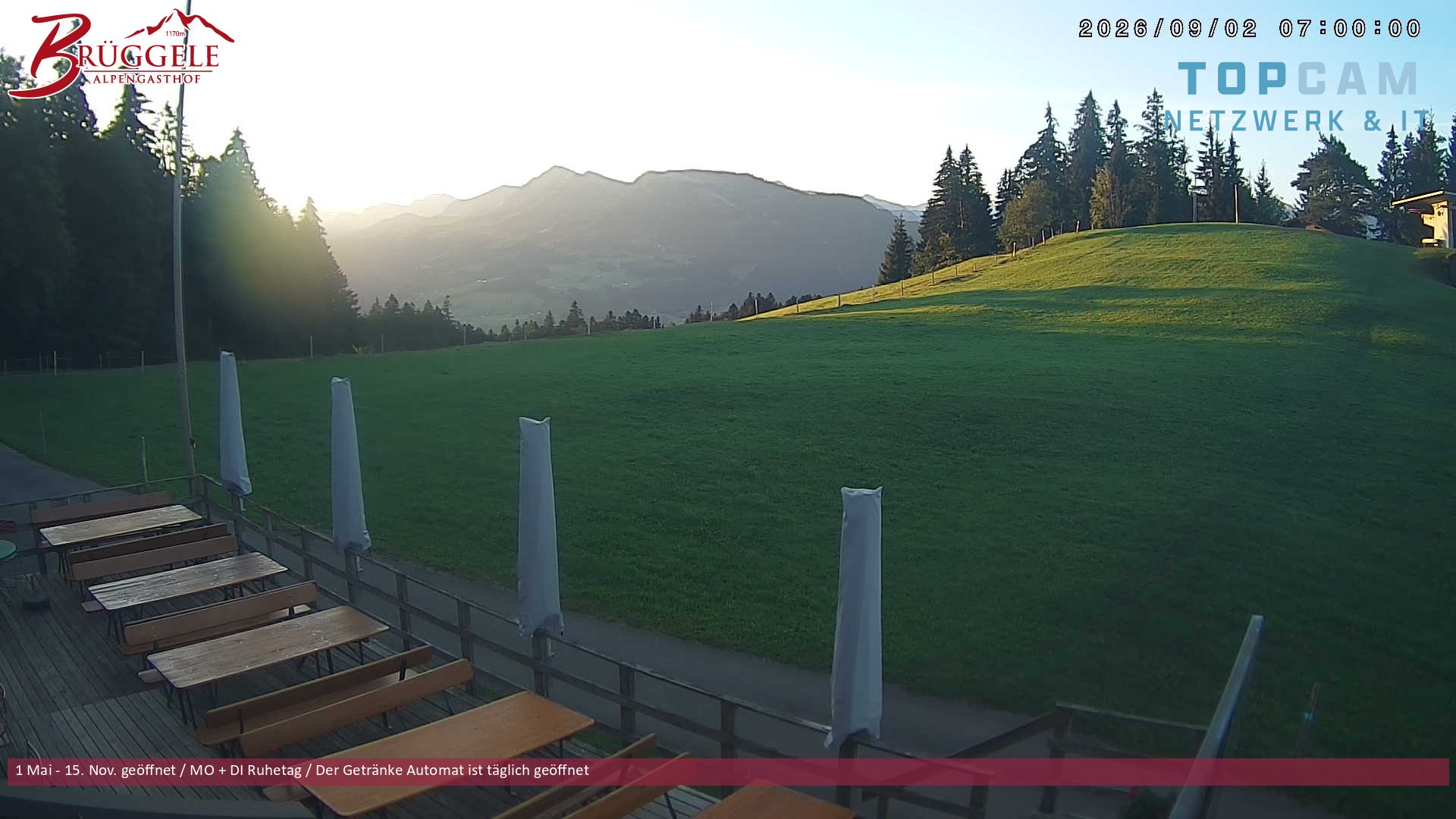 Archiv Foto Webcam Alberschwende, Alpengasthof Brüggele