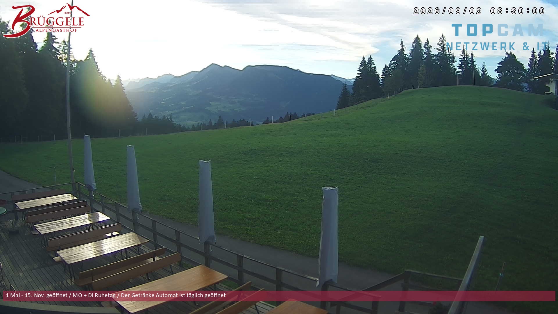 Archiv Foto Webcam Alberschwende, Alpengasthof Brüggele