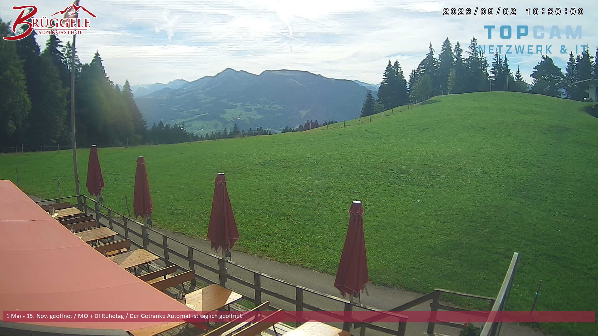 Archiv Foto Webcam Alberschwende, Alpengasthof Brüggele