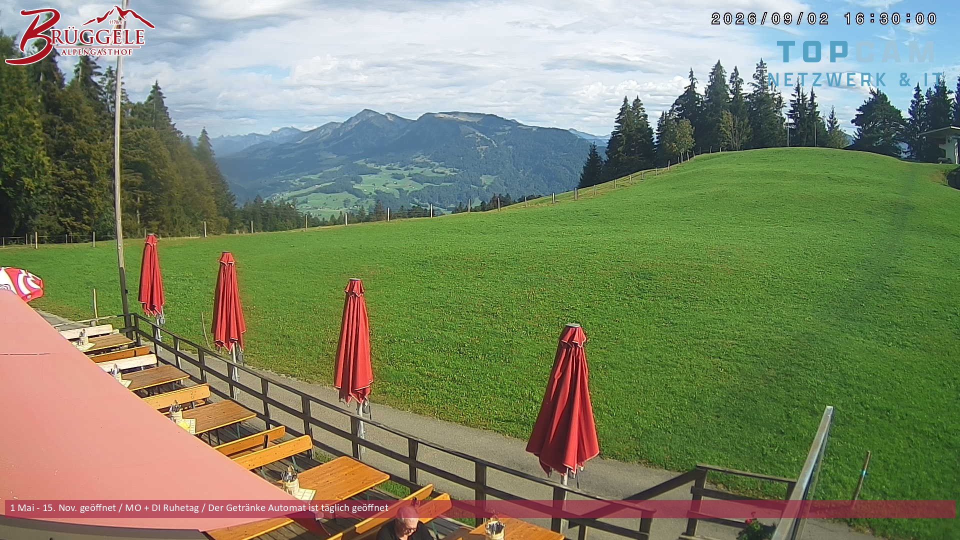 Archiv Foto Webcam Alberschwende, Alpengasthof Brüggele