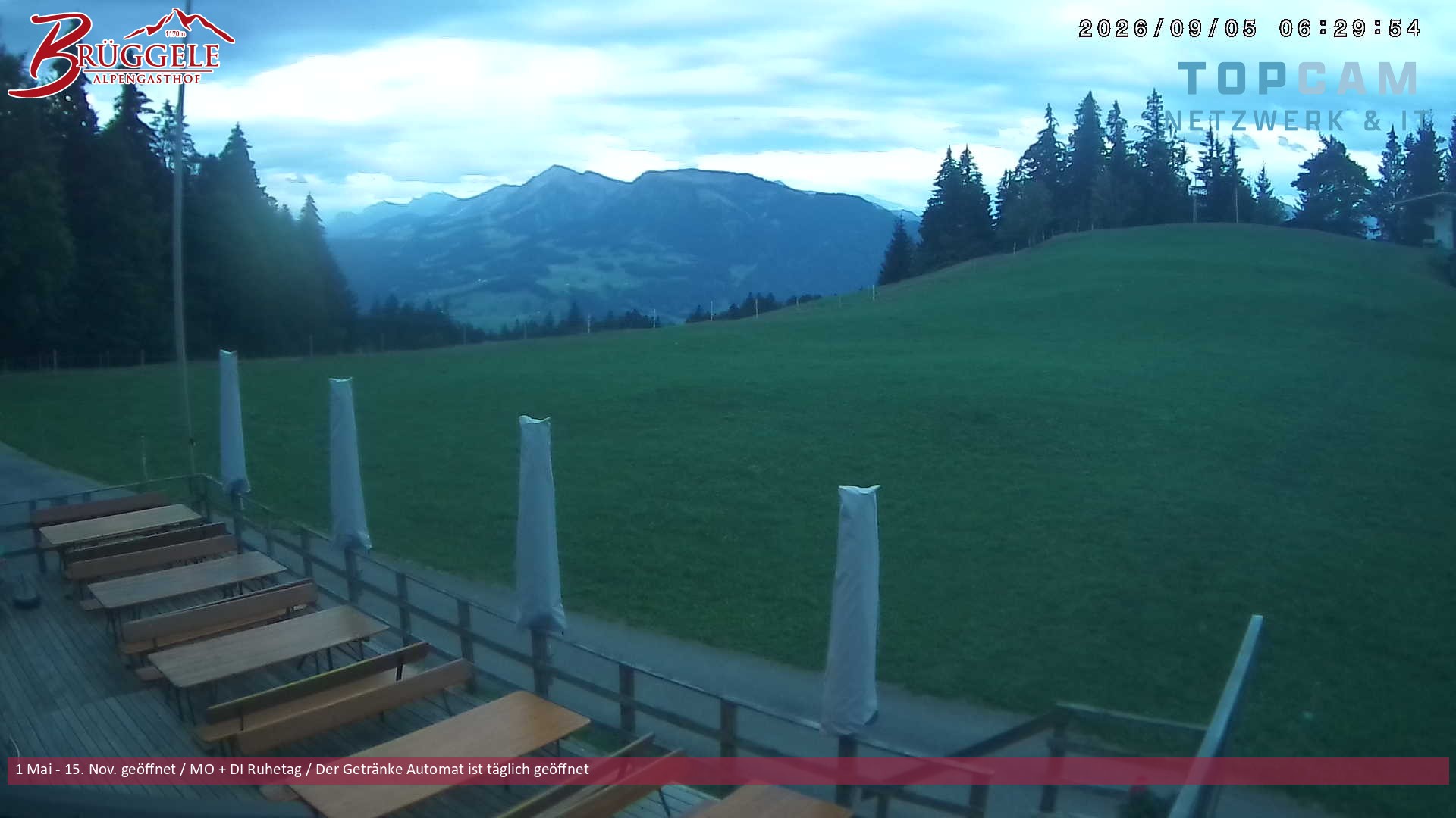 Archiv Foto Webcam Alberschwende, Alpengasthof Brüggele
