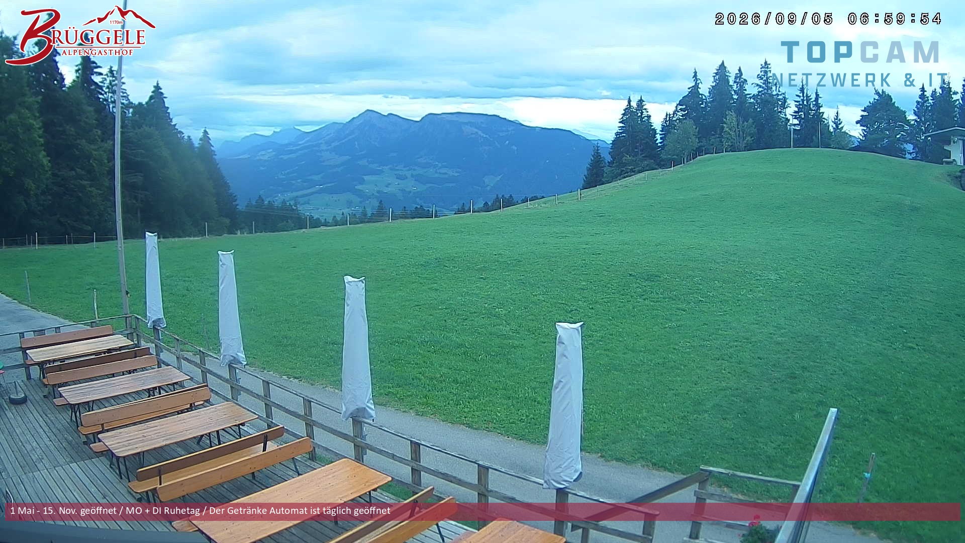 Archiv Foto Webcam Alberschwende, Alpengasthof Brüggele