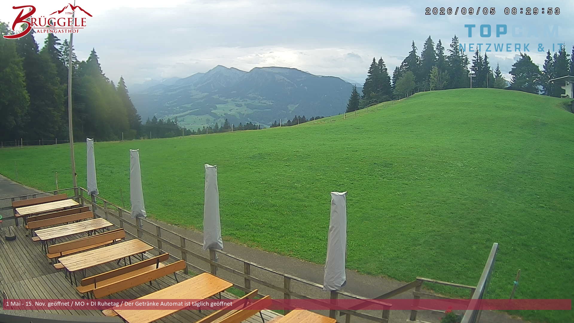 Archiv Foto Webcam Alberschwende, Alpengasthof Brüggele