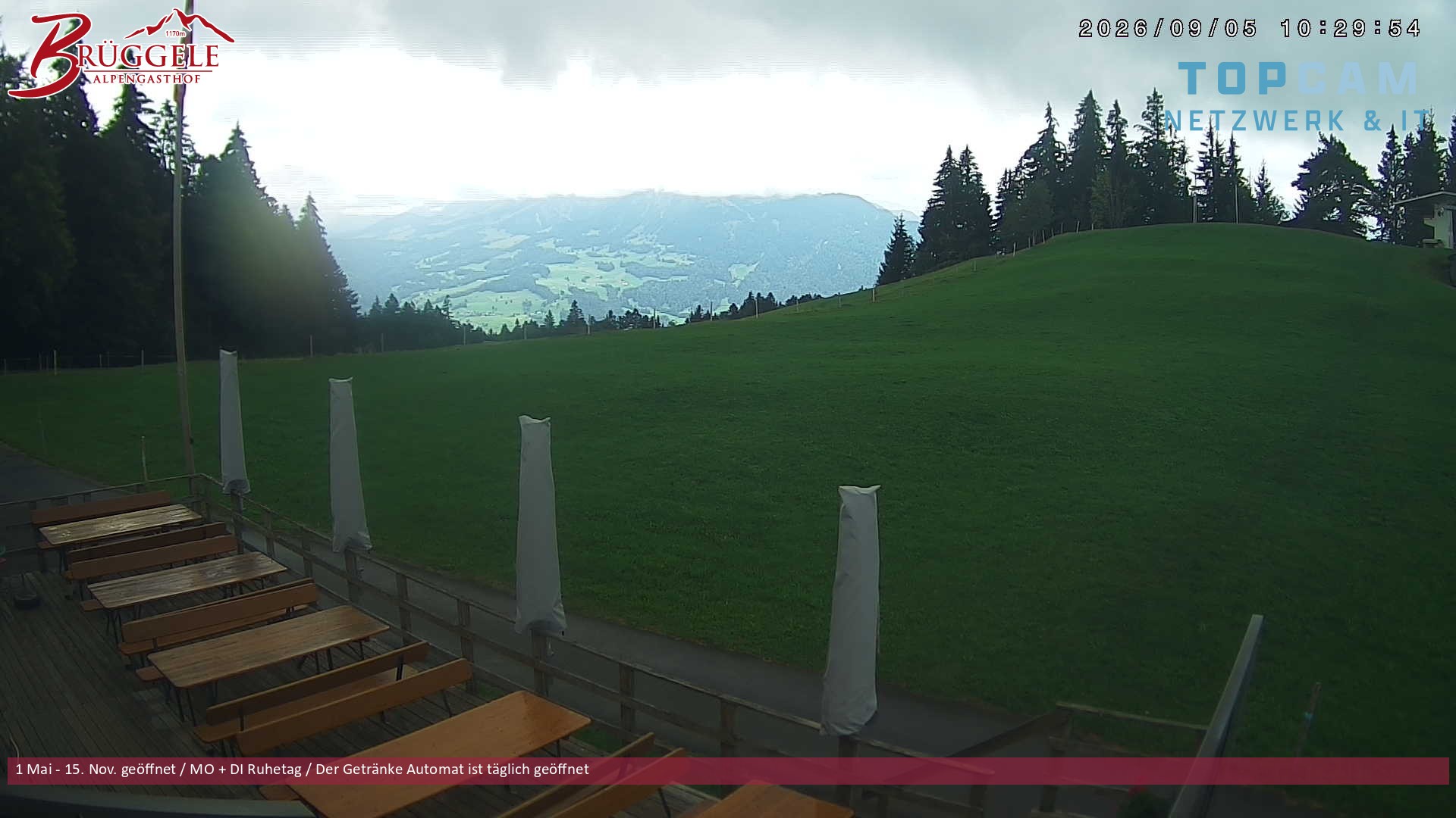 Archiv Foto Webcam Alberschwende, Alpengasthof Brüggele