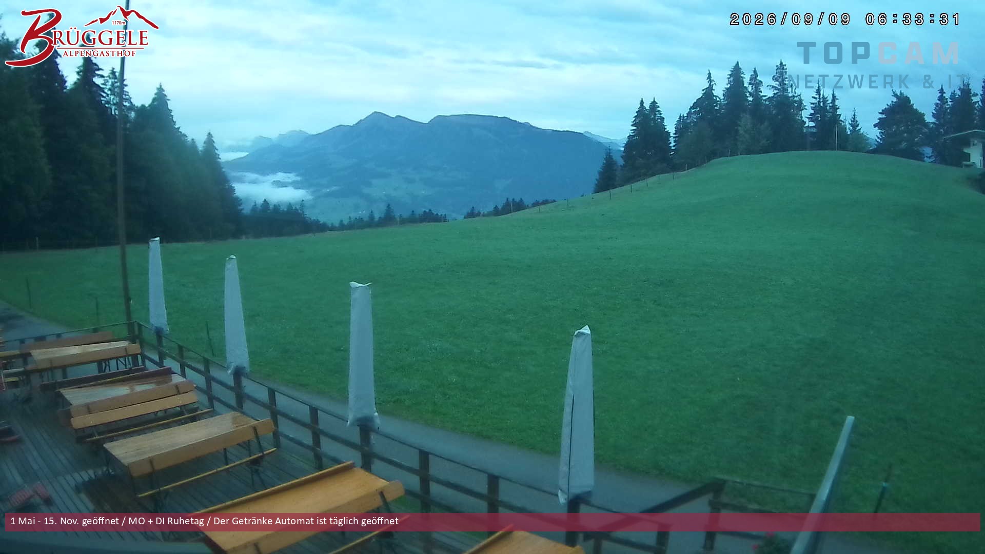 Archiv Foto Webcam Alberschwende, Alpengasthof Brüggele