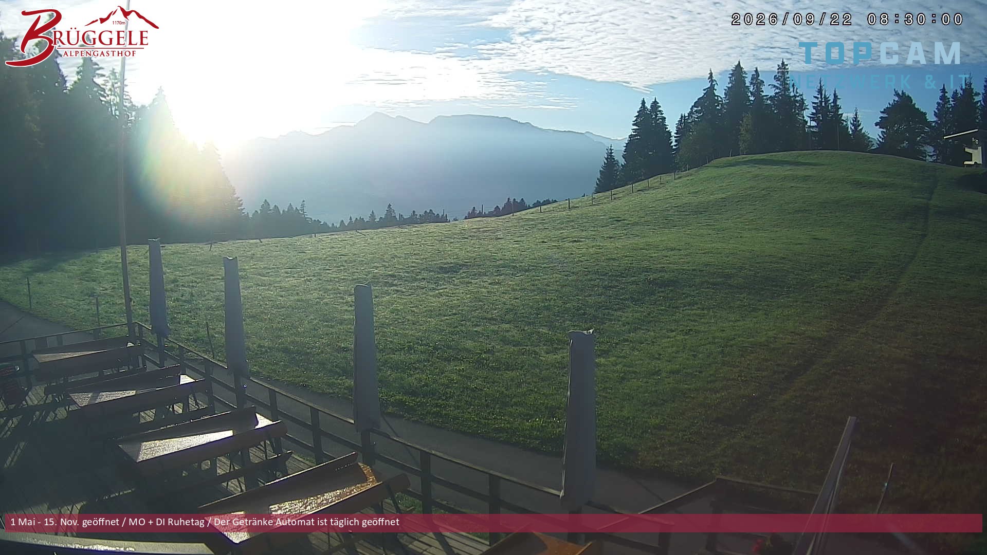 Archiv Foto Webcam Alberschwende, Alpengasthof Brüggele