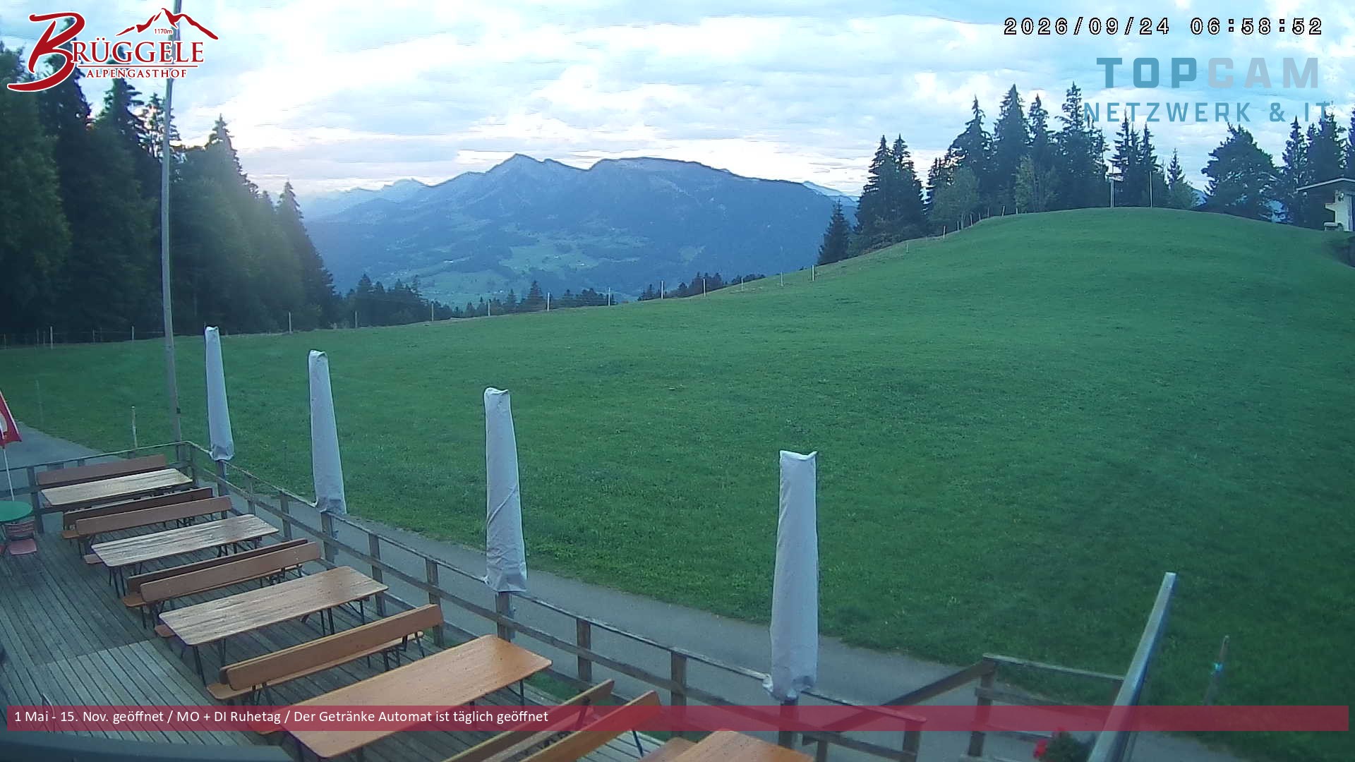 Archiv Foto Webcam Alberschwende, Alpengasthof Brüggele