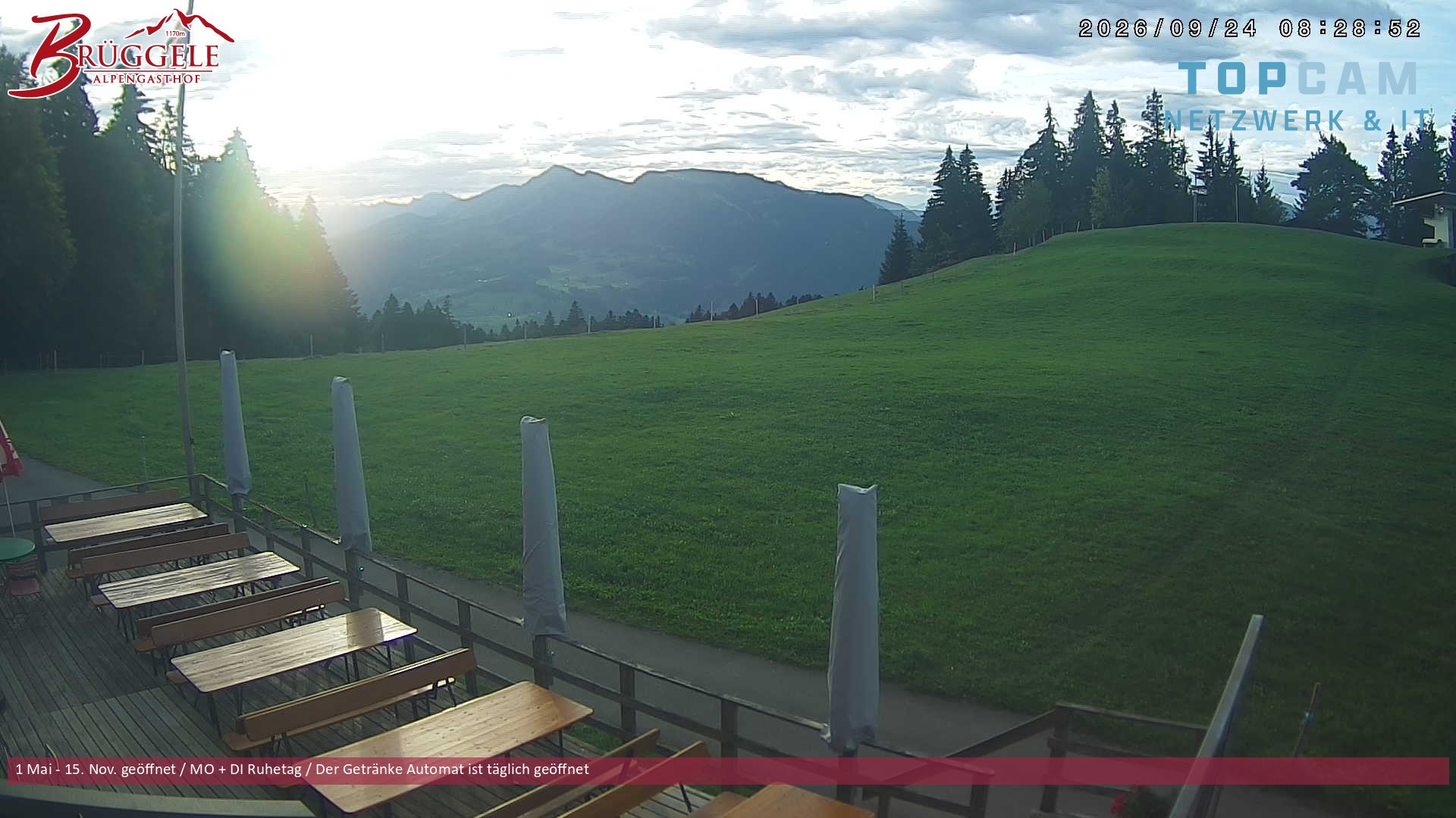 Archiv Foto Webcam Alberschwende, Alpengasthof Brüggele
