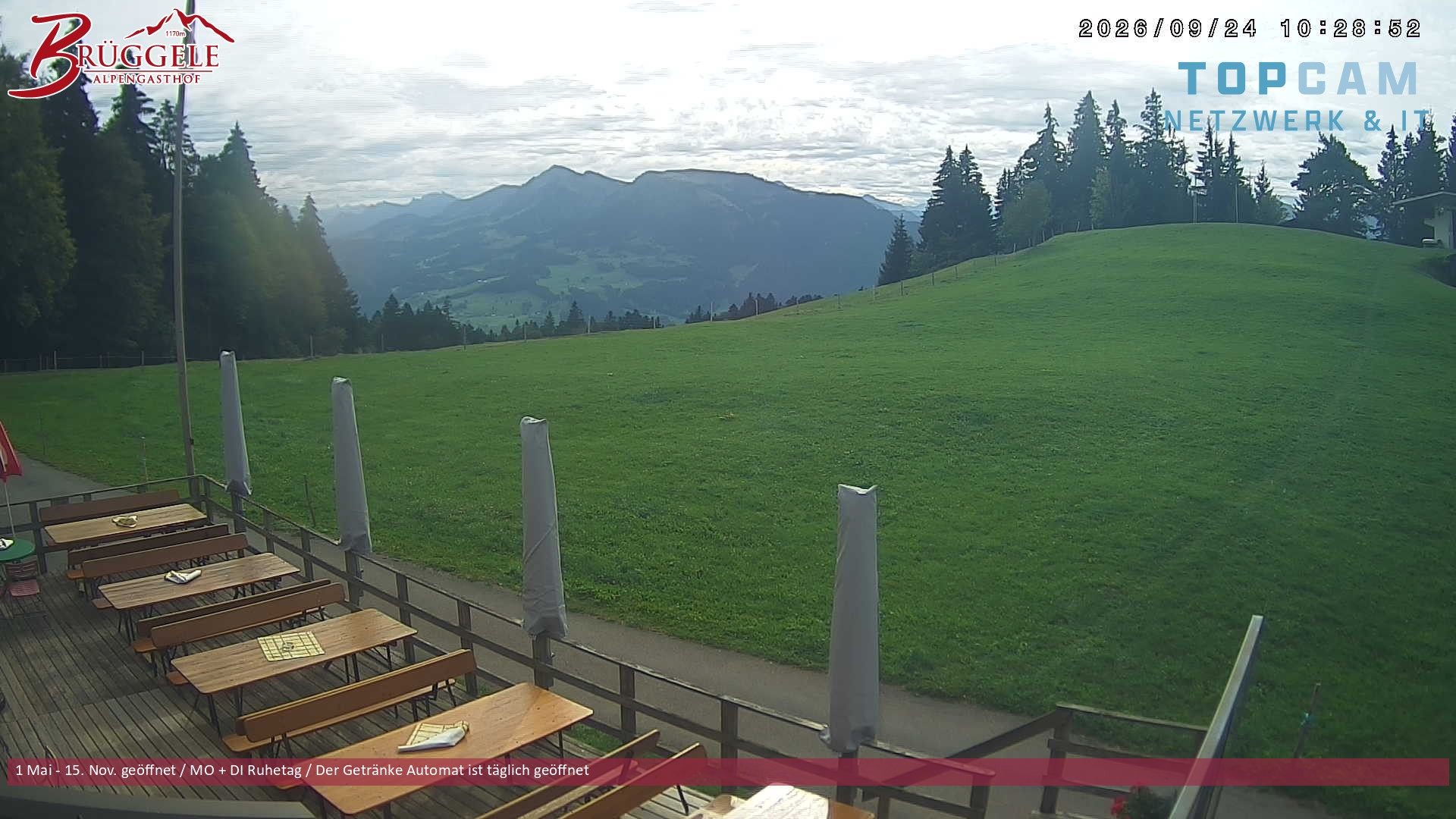 Archiv Foto Webcam Alberschwende, Alpengasthof Brüggele