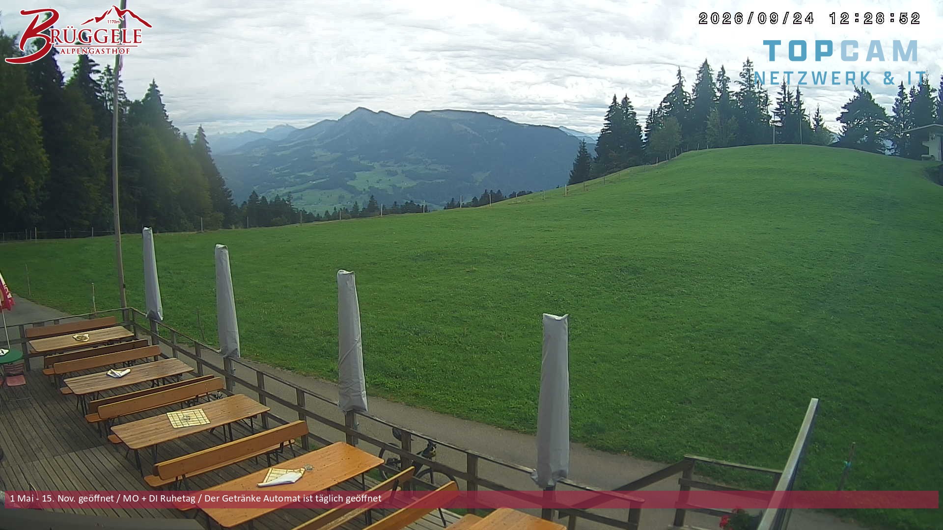 Archiv Foto Webcam Alberschwende, Alpengasthof Brüggele