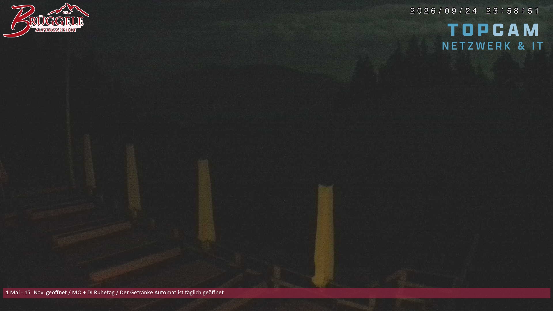 Archived image Webcam Alberschwende, mountain restaurant Brueggele