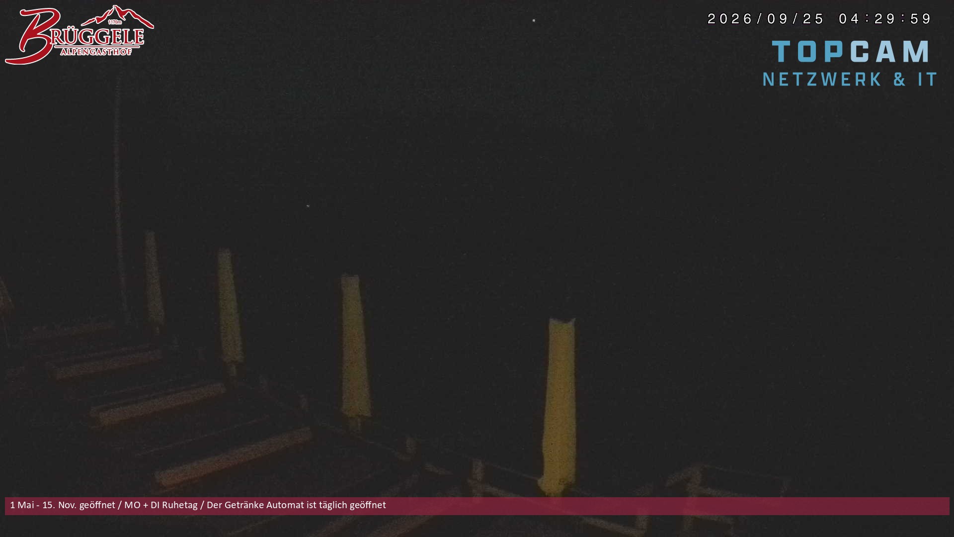 Archived image Webcam Alberschwende, mountain restaurant Brueggele