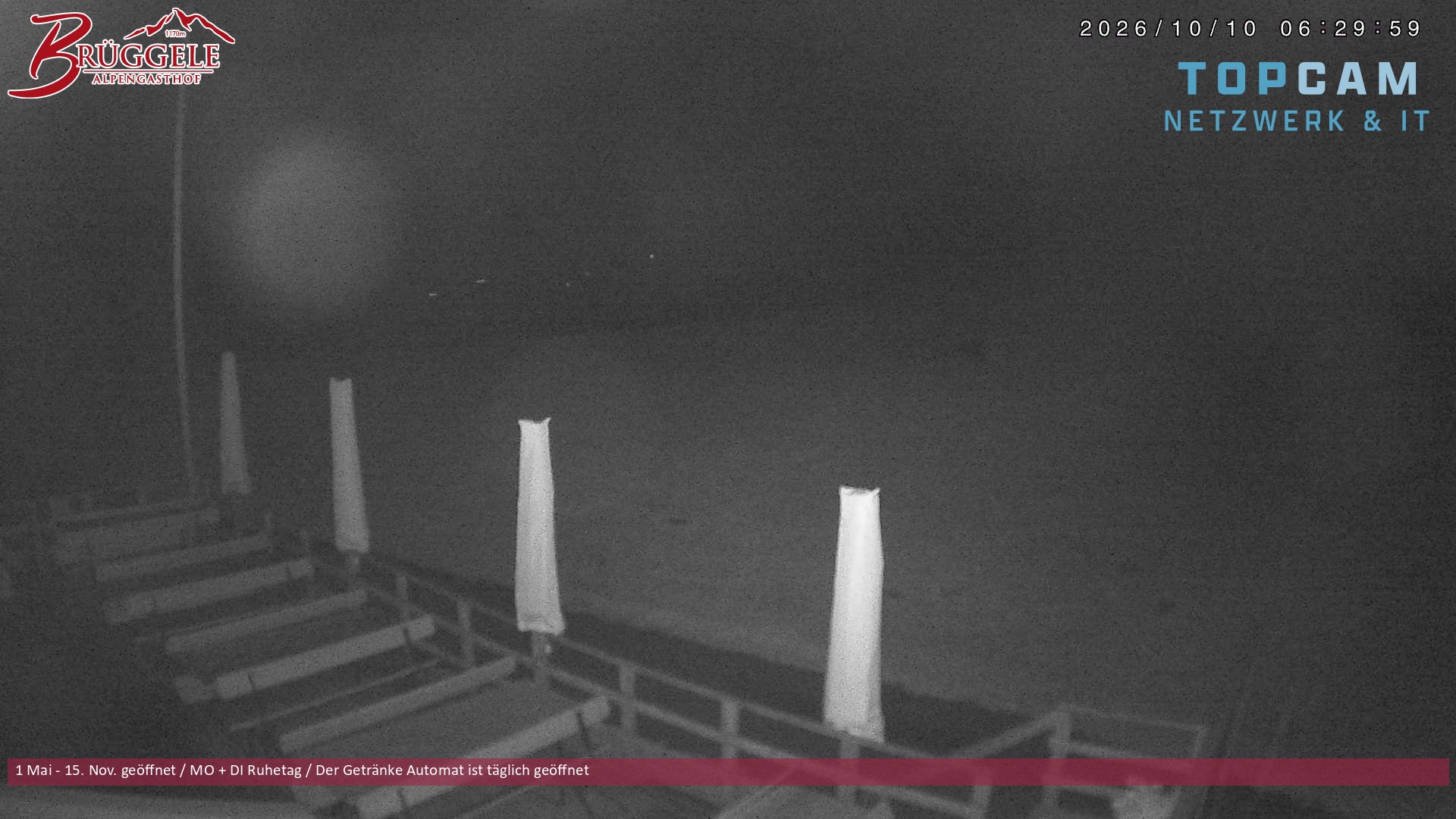 Archived image Webcam Alberschwende, mountain restaurant Brueggele