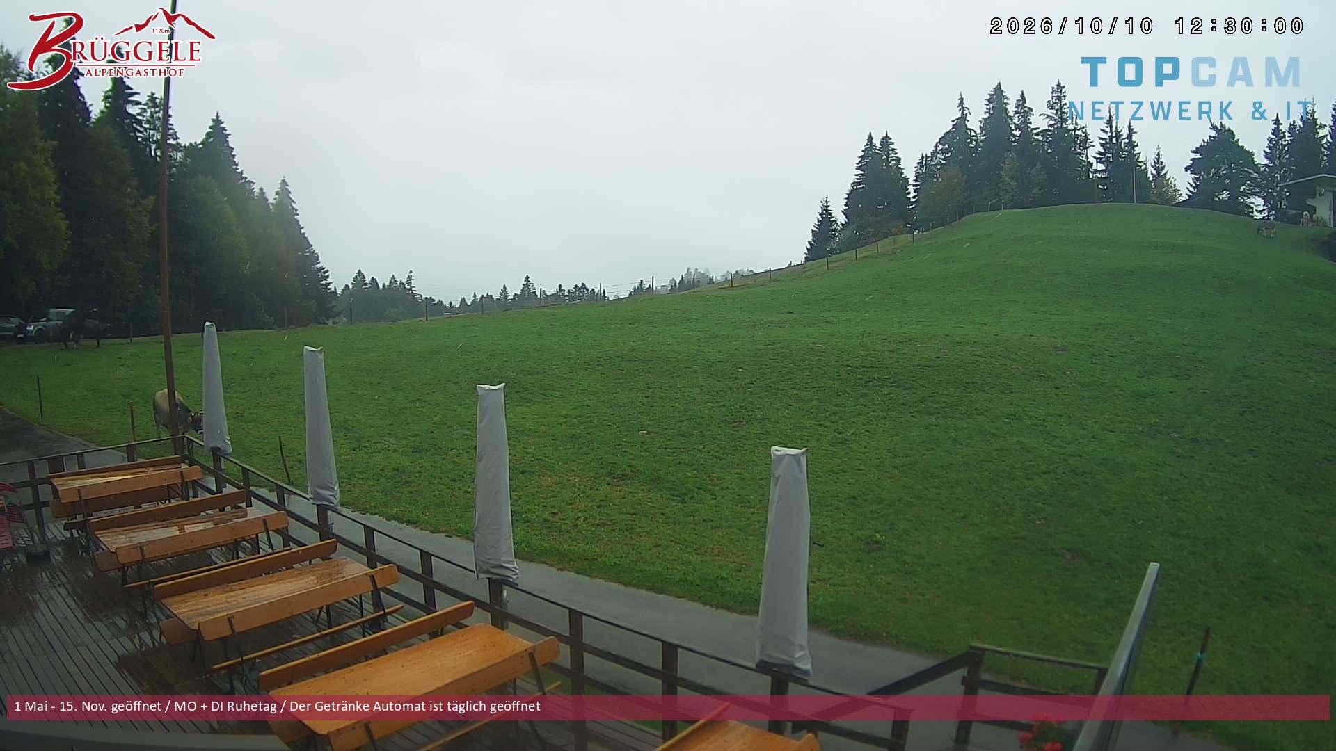 Archived image Webcam Alberschwende, mountain restaurant Brueggele
