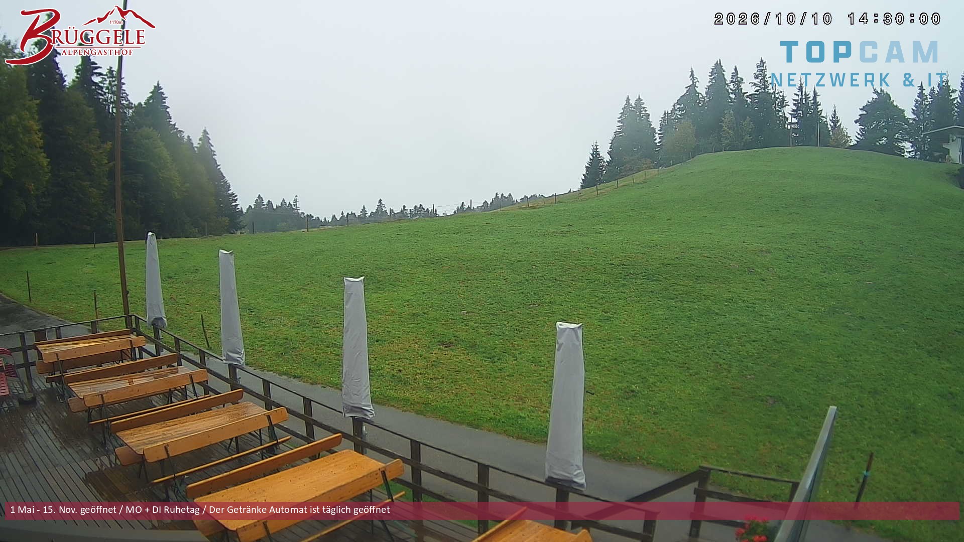 Archived image Webcam Alberschwende, mountain restaurant Brueggele