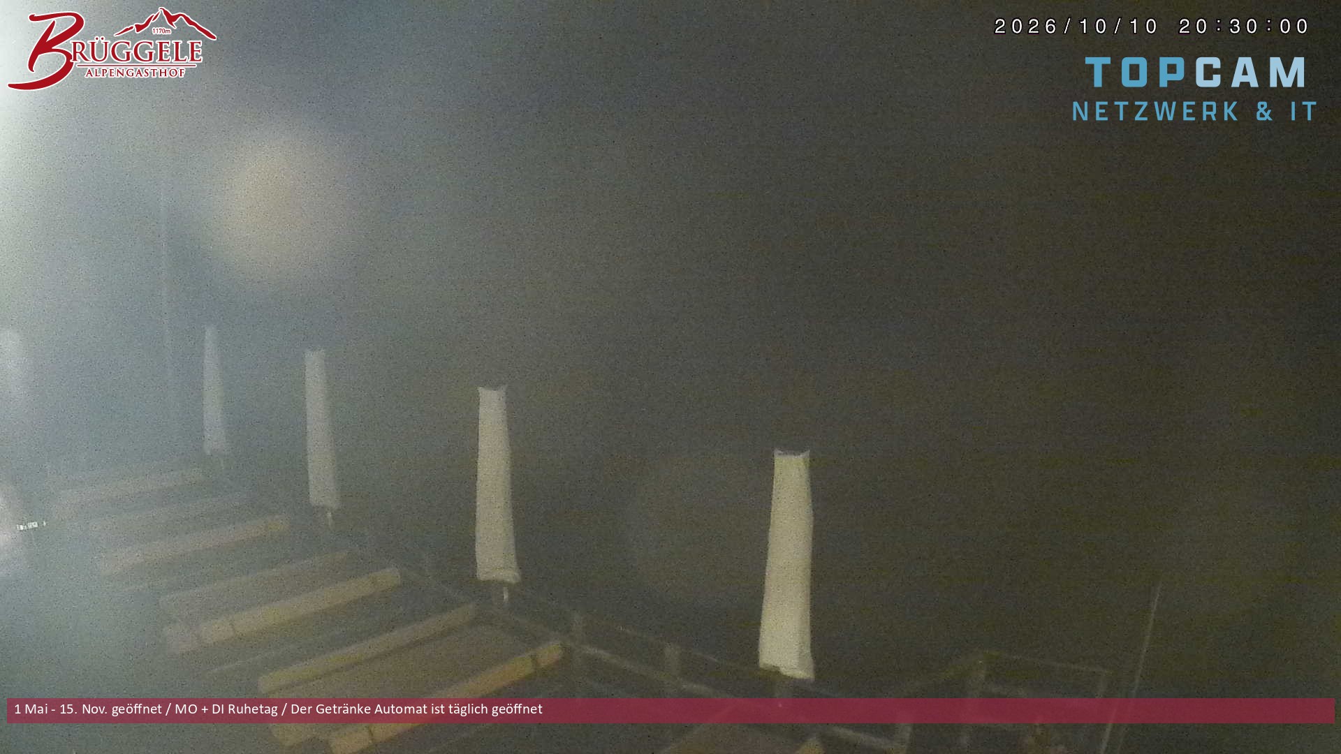 Archived image Webcam Alberschwende, mountain restaurant Brueggele