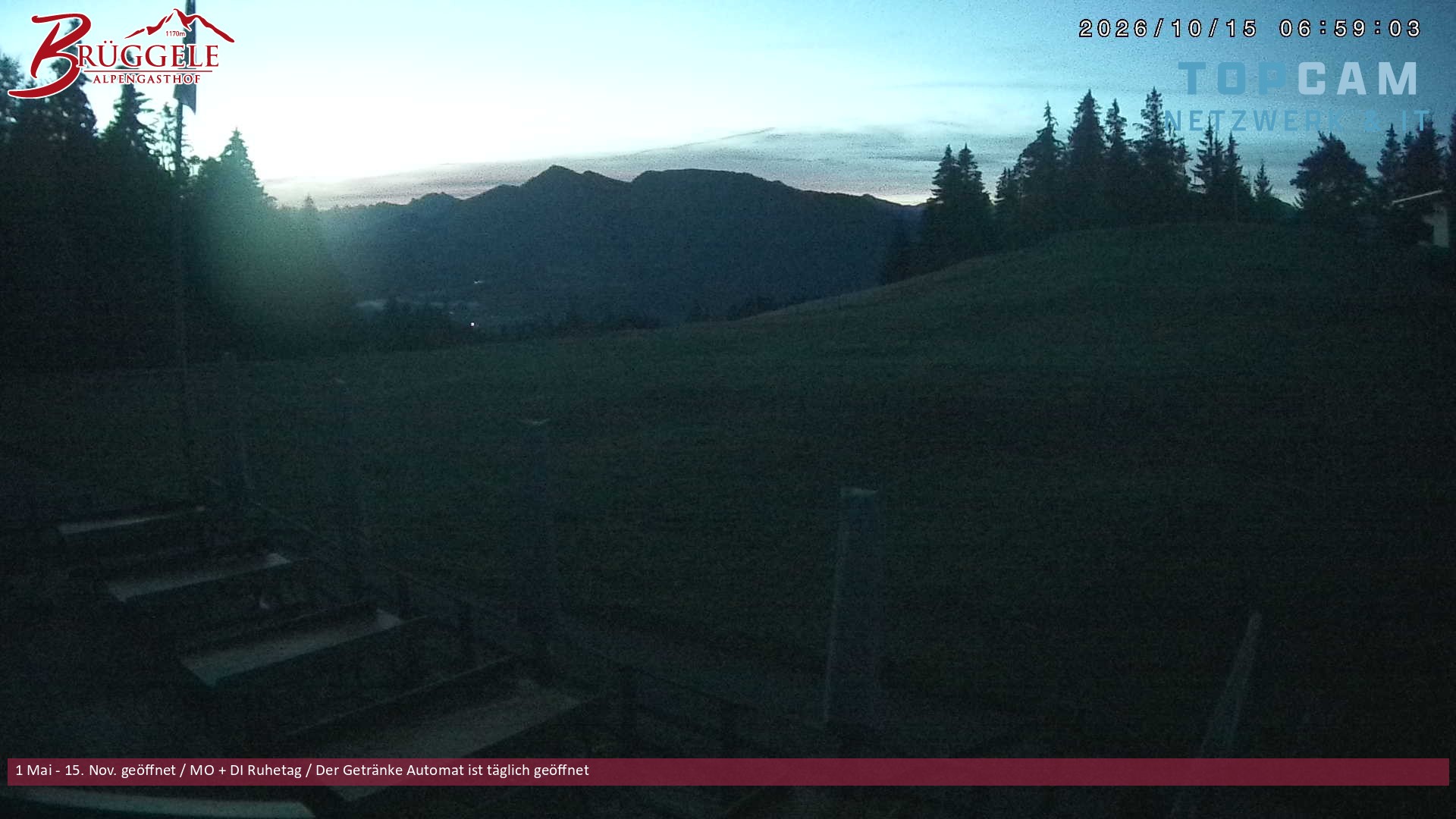 Archiv Foto Webcam Alberschwende, Alpengasthof Brüggele