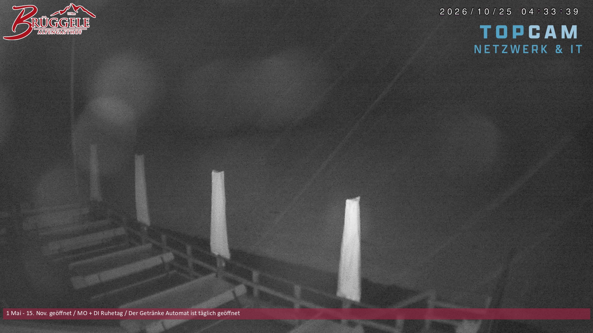Archived image Webcam Alberschwende, mountain restaurant Brueggele