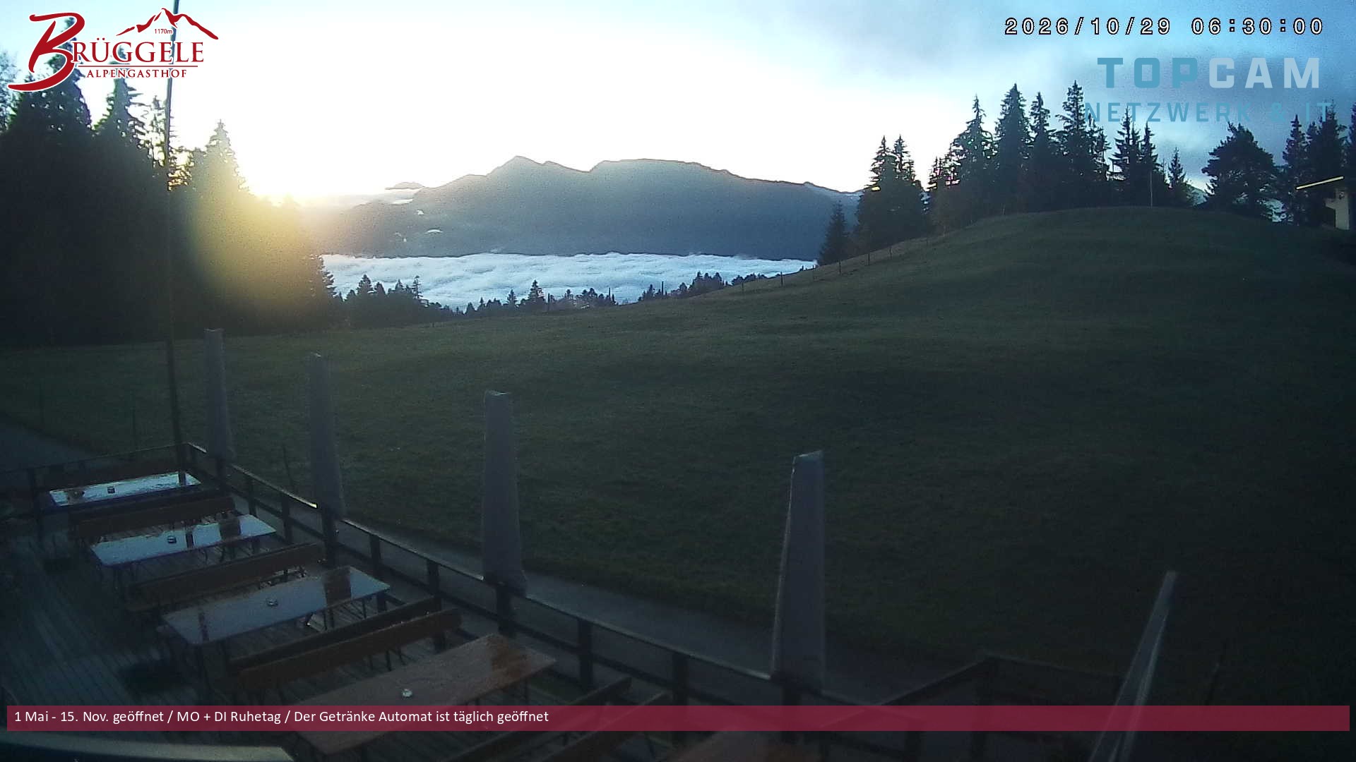 Archiv Foto Webcam Alberschwende, Alpengasthof Brüggele