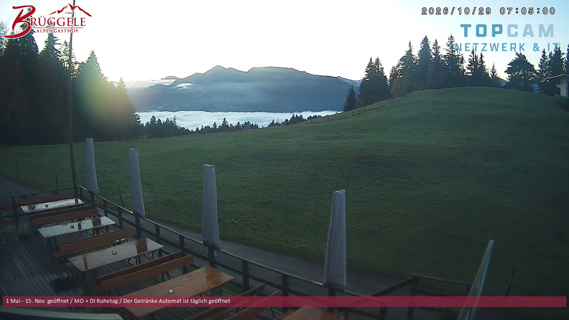 Archiv Foto Webcam Alberschwende, Alpengasthof Brüggele