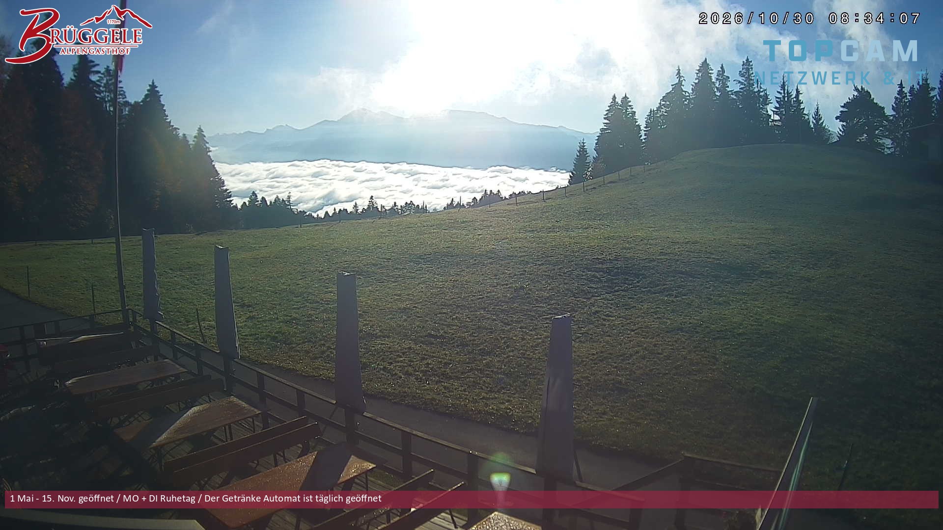 Archiv Foto Webcam Alberschwende, Alpengasthof Brüggele