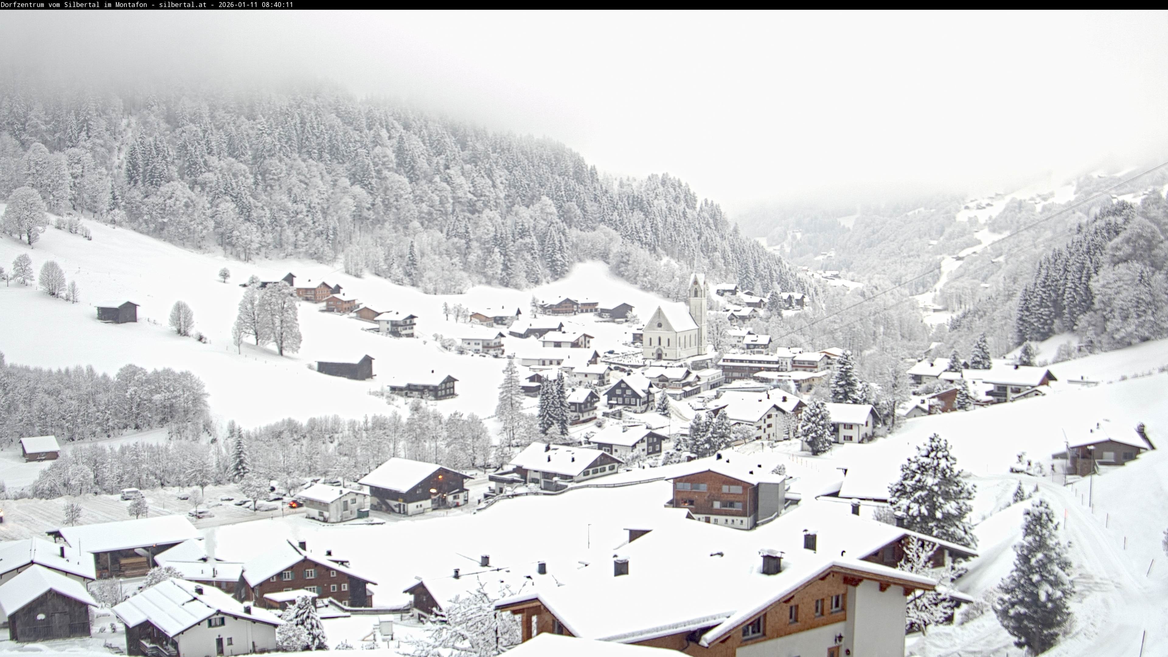 Archiv Foto Webcam Blick auf Silbertal, Vorarlberg