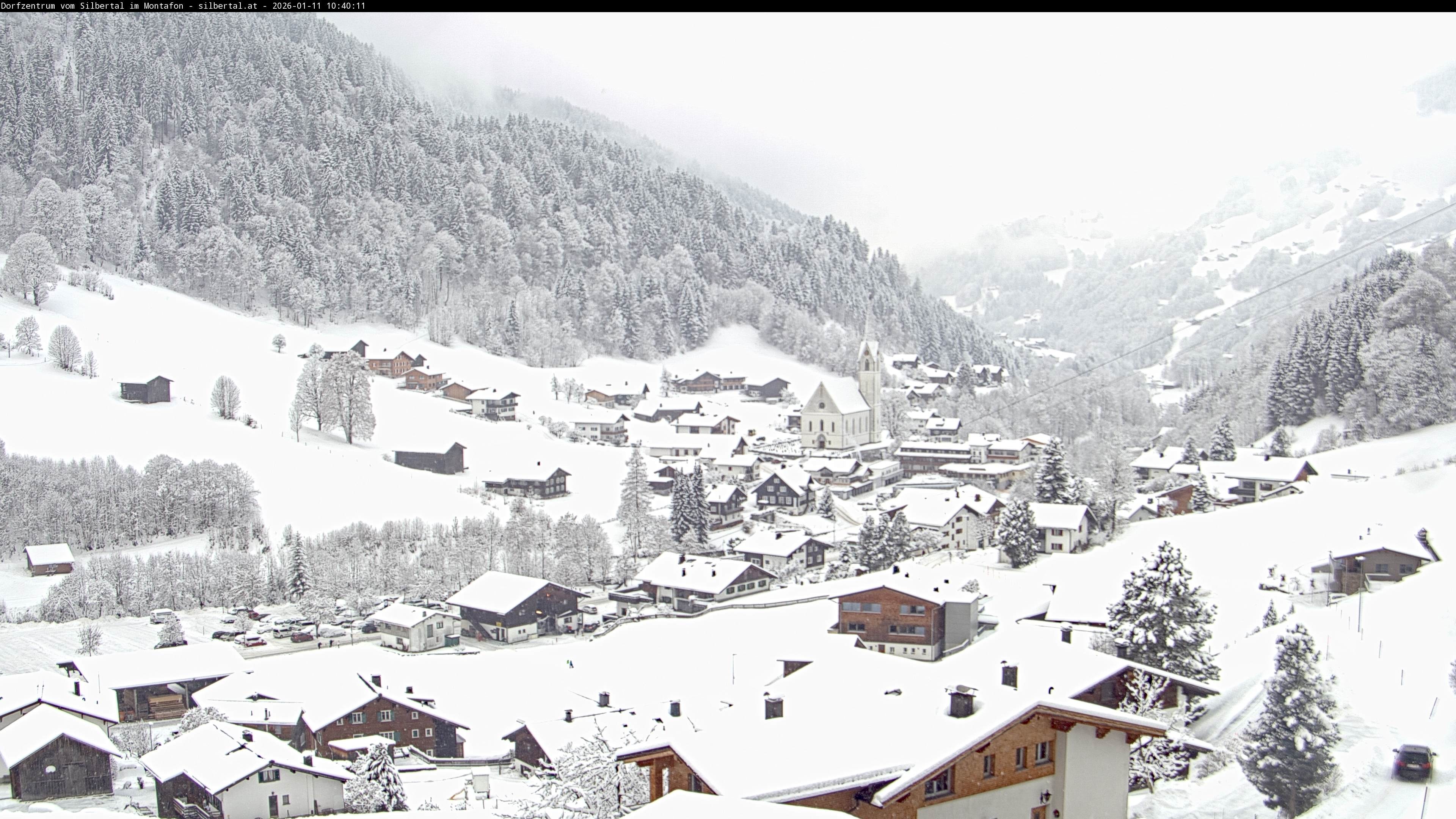 Archiv Foto Webcam Blick auf Silbertal, Vorarlberg