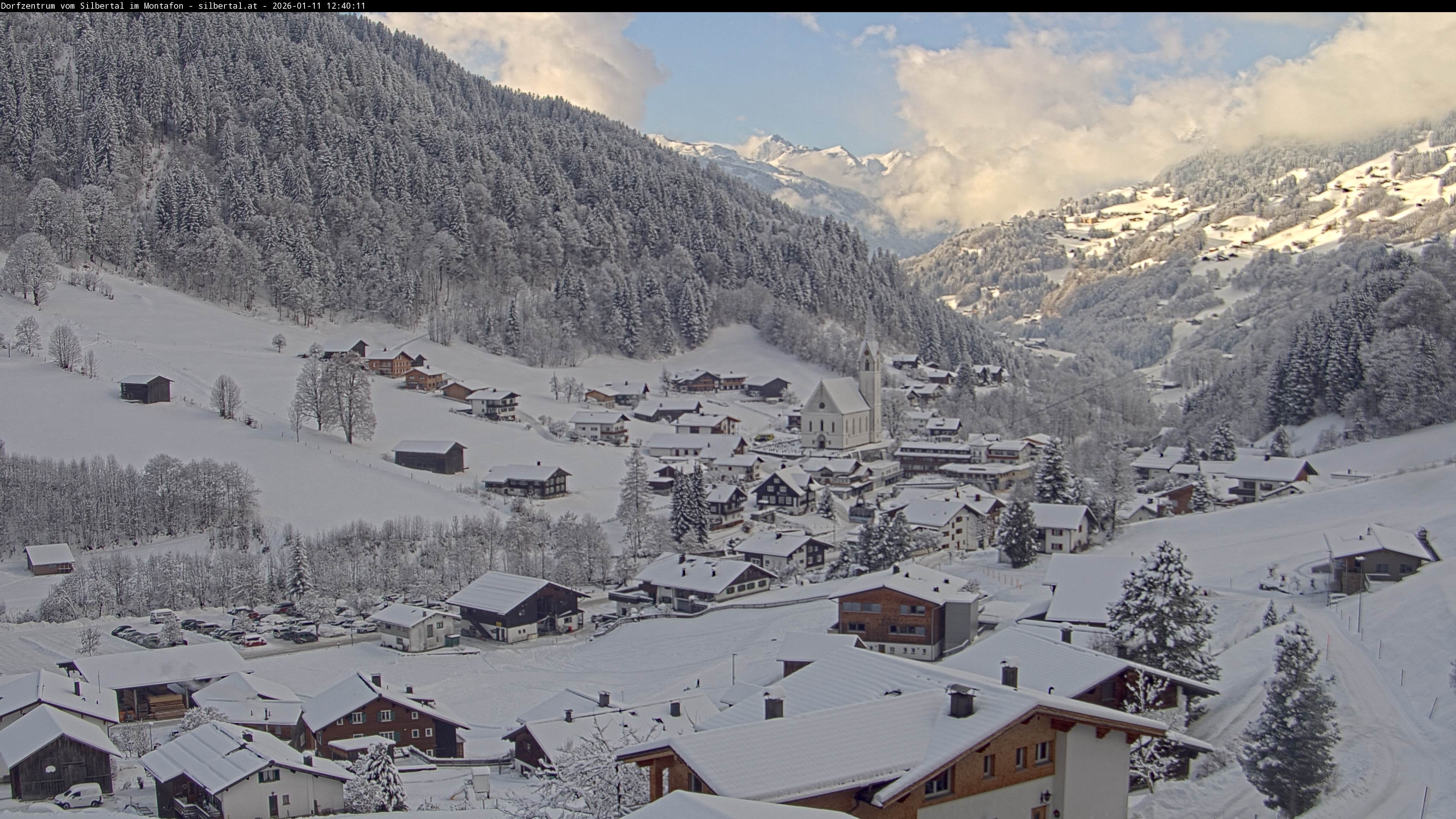 Archiv Foto Webcam Blick auf Silbertal, Vorarlberg