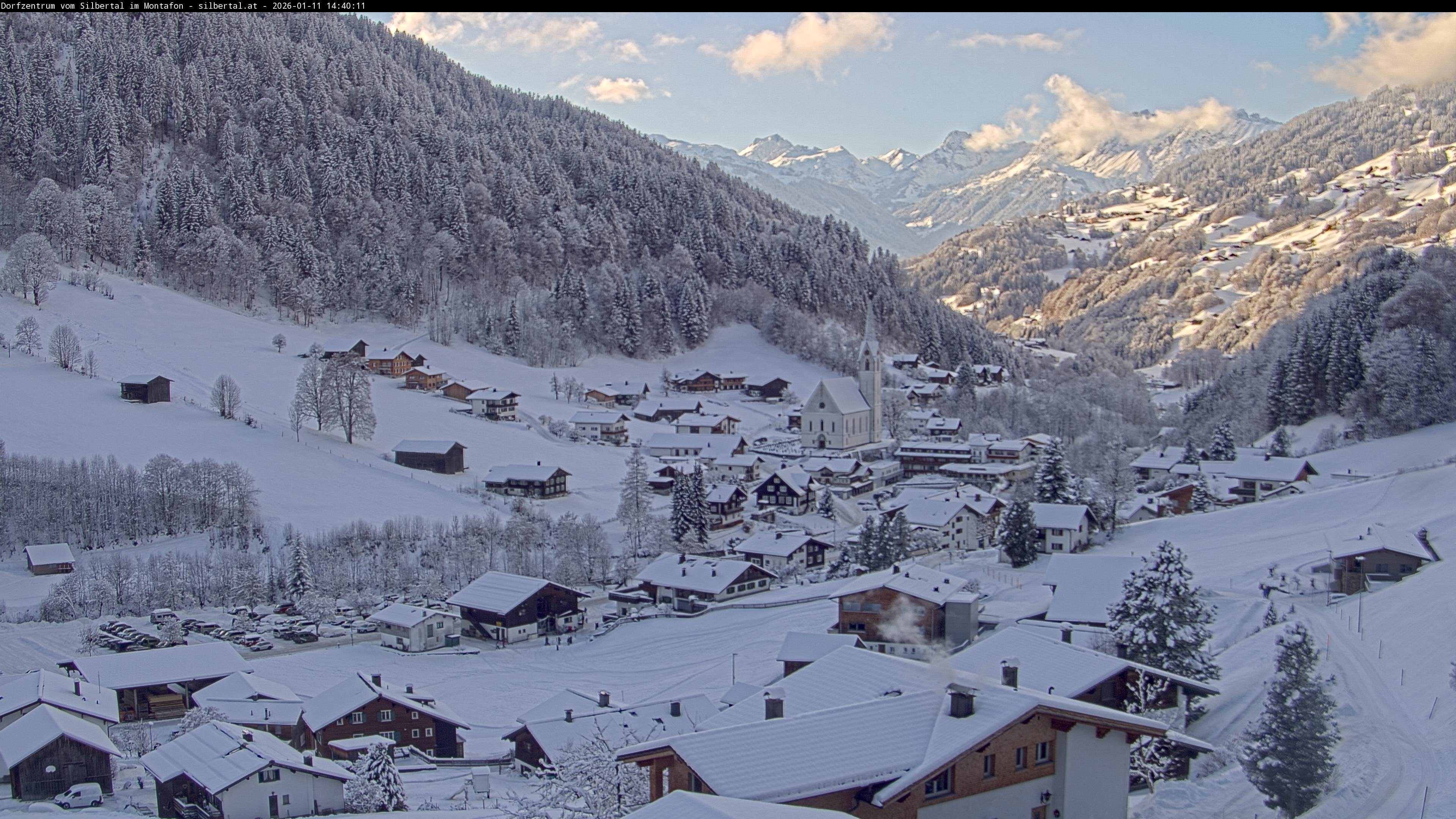 Archiv Foto Webcam Blick auf Silbertal, Vorarlberg