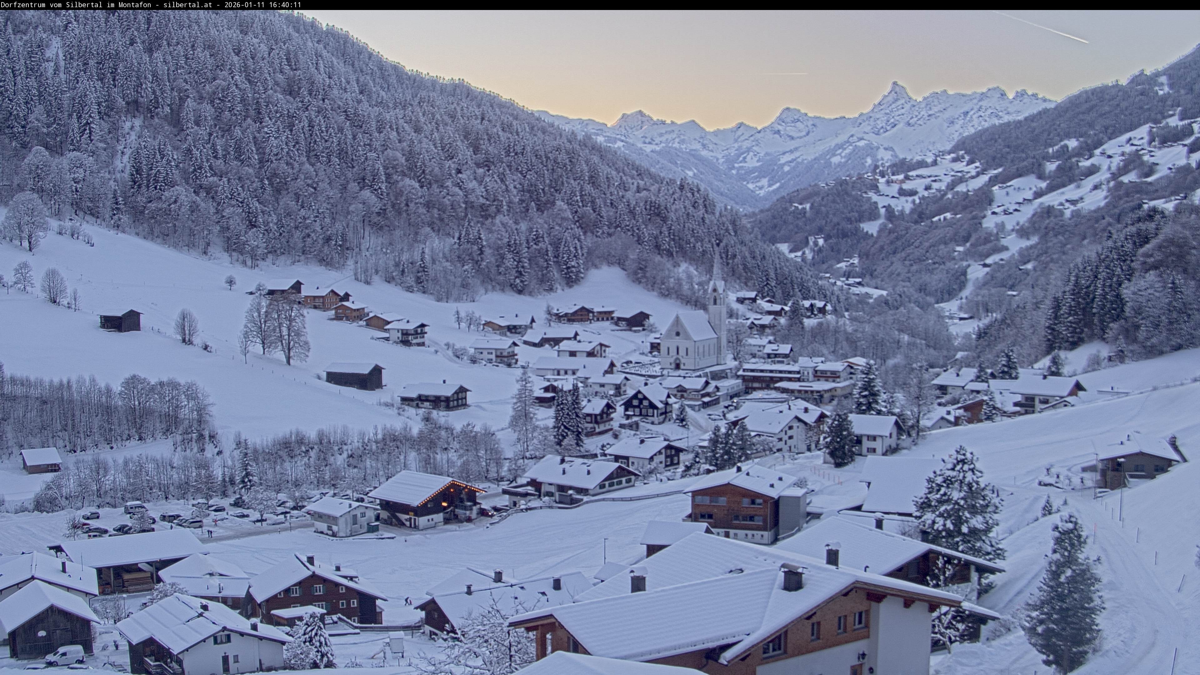 Archiv Foto Webcam Blick auf Silbertal, Vorarlberg