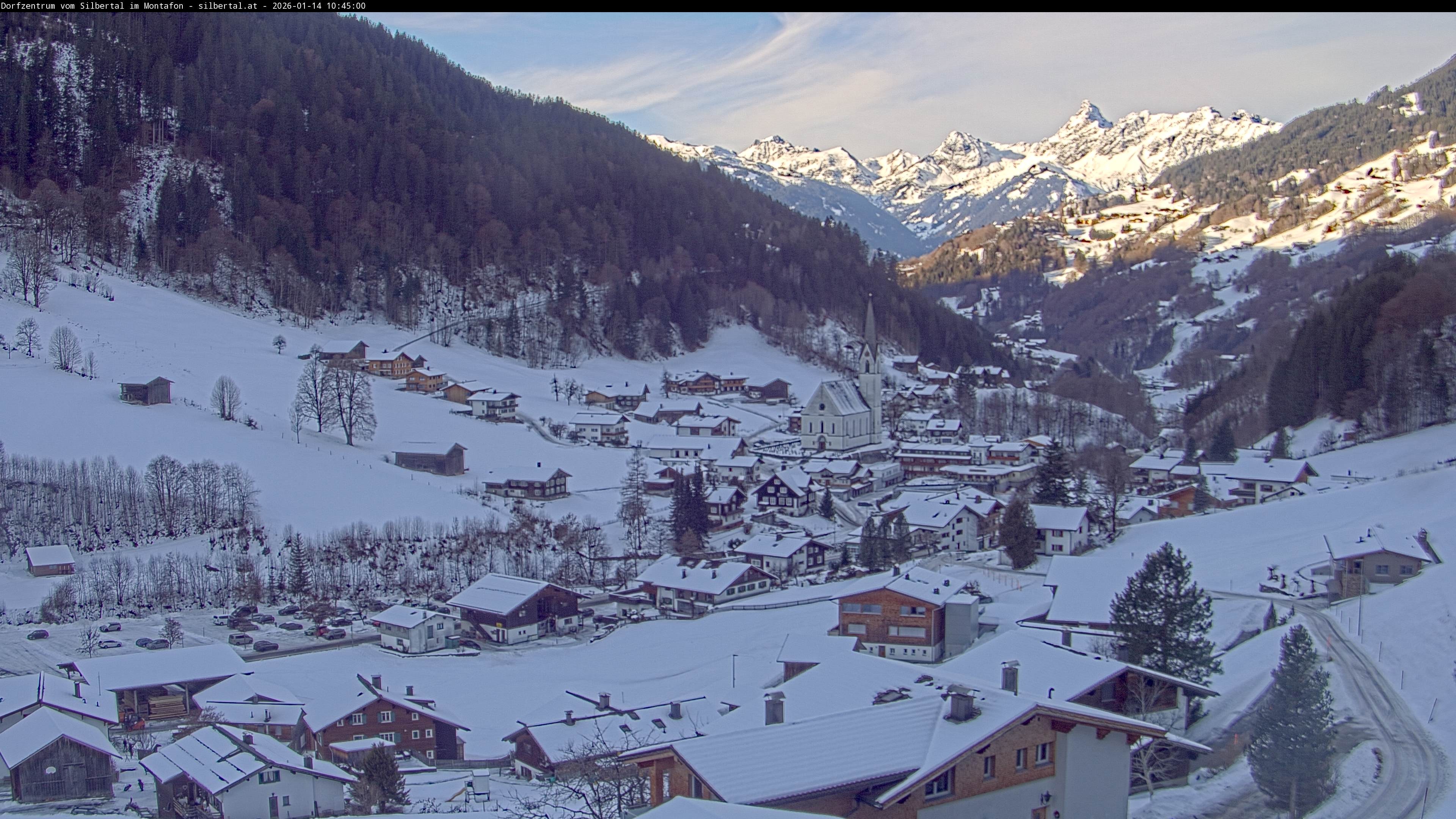 Archiv Foto Webcam Blick auf Silbertal, Vorarlberg