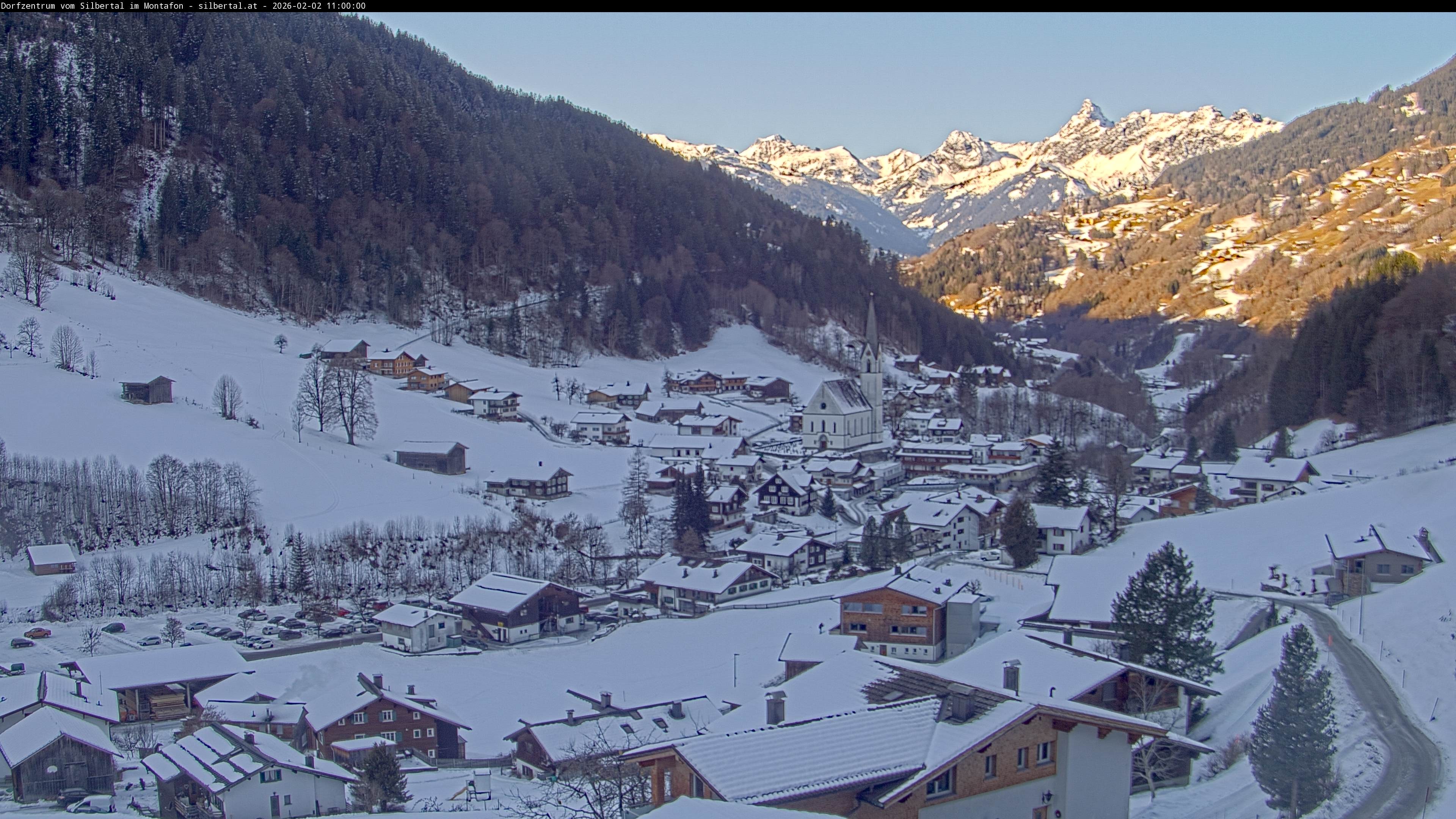 Archiv Foto Webcam Blick auf Silbertal, Vorarlberg