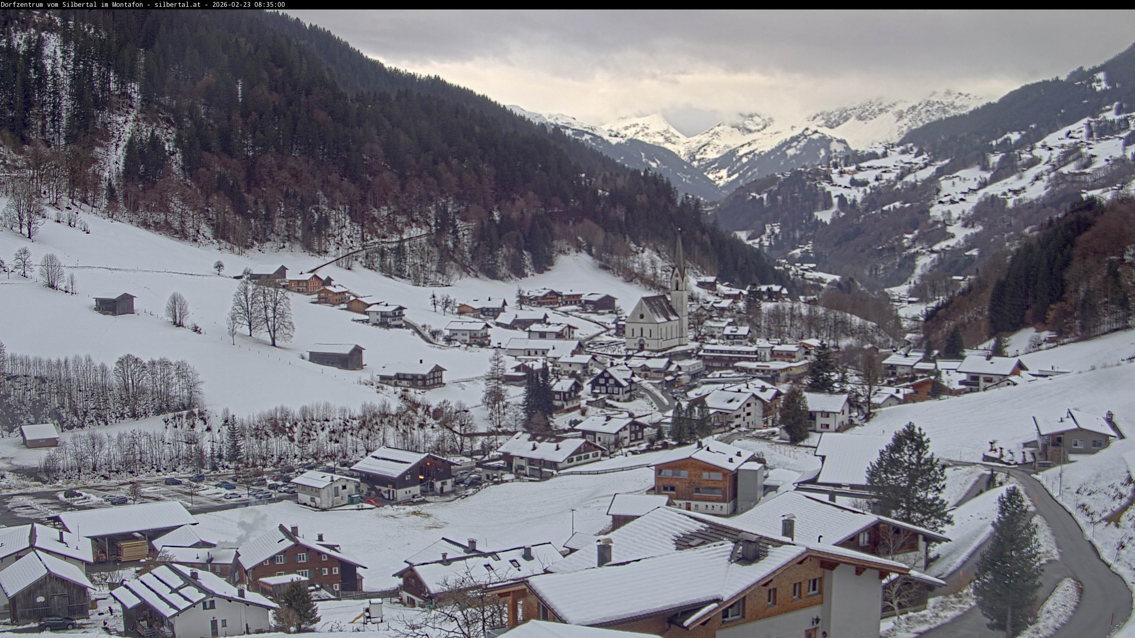 Archiv Foto Webcam Blick auf Silbertal, Vorarlberg