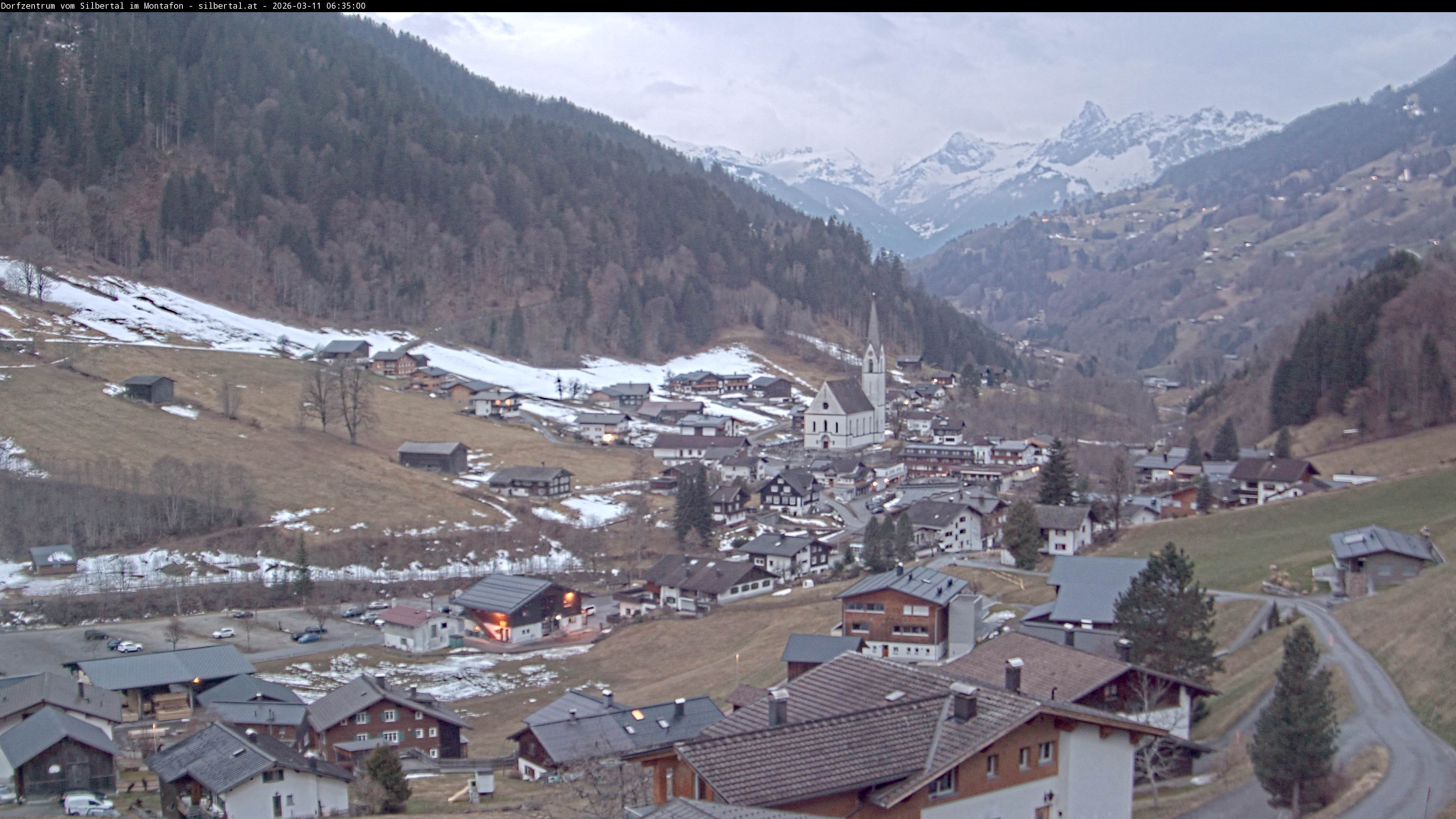 Archiv Foto Webcam Blick auf Silbertal, Vorarlberg