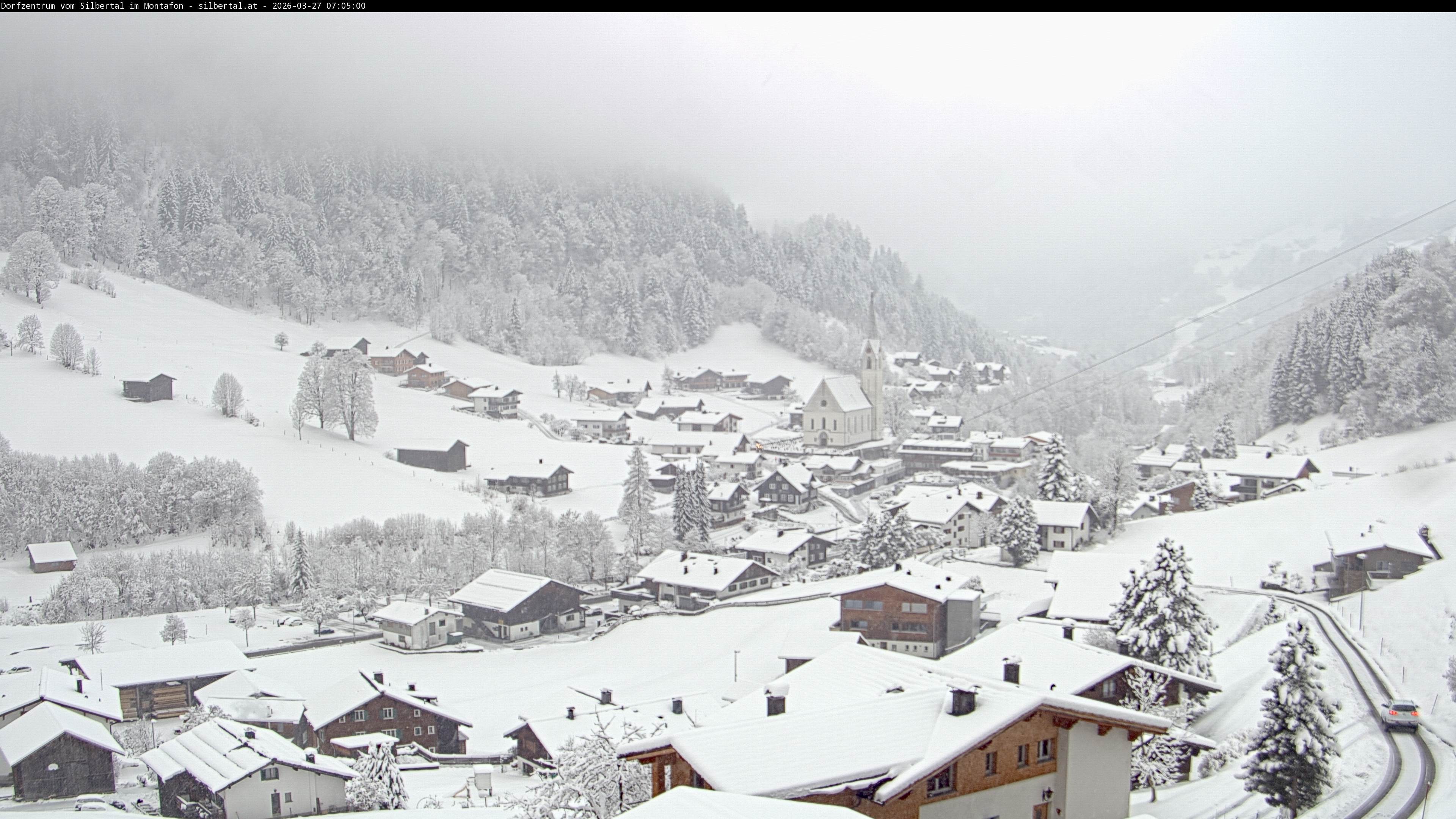 Archiv Foto Webcam Blick auf Silbertal, Vorarlberg